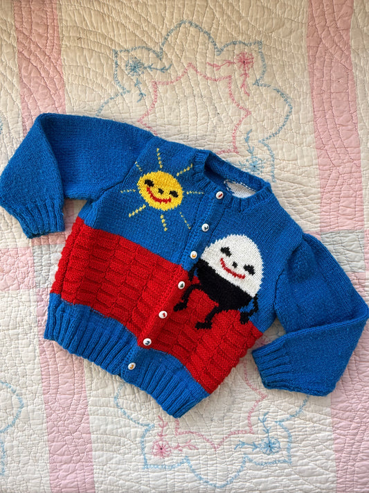 1950s humpty dumpty cardigan
