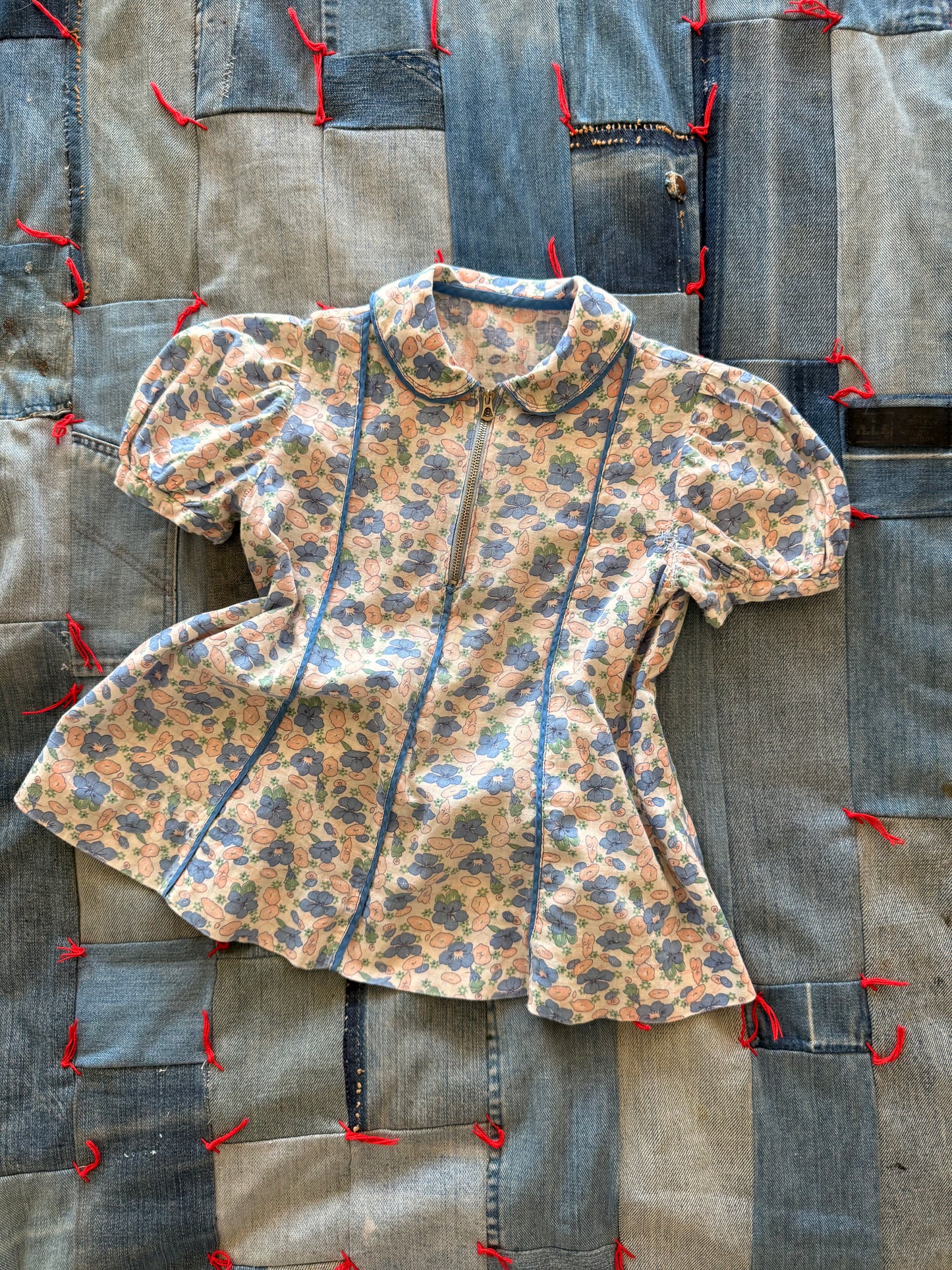 1930s petunia dress