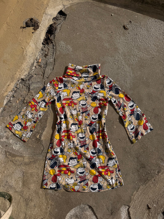 1970s danskin peanuts dress