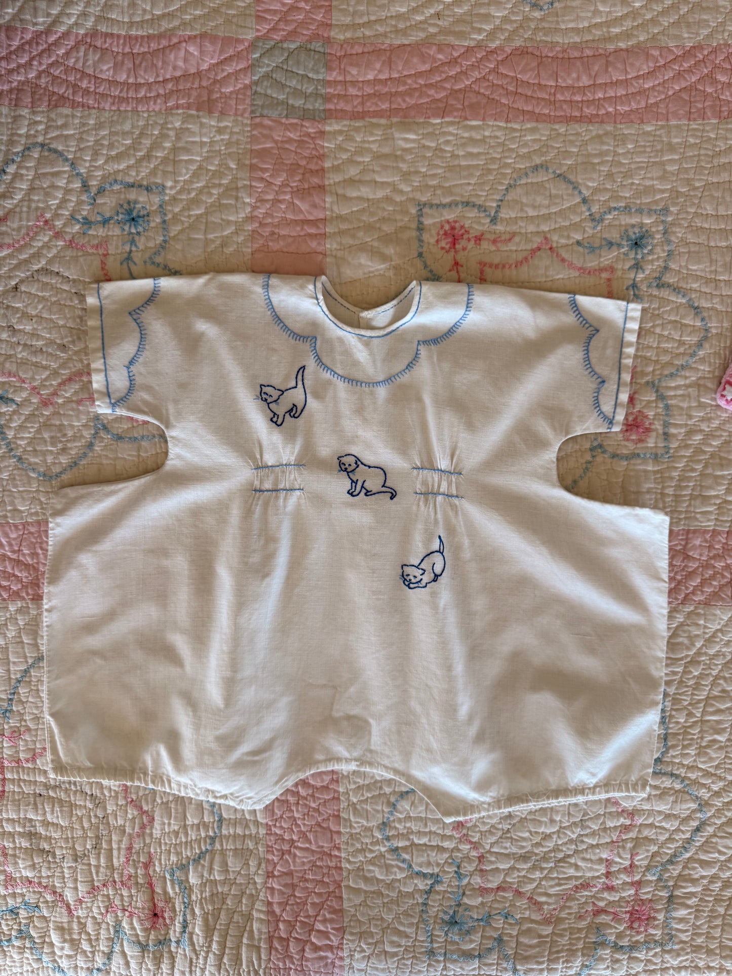 1920s blue kitten romper