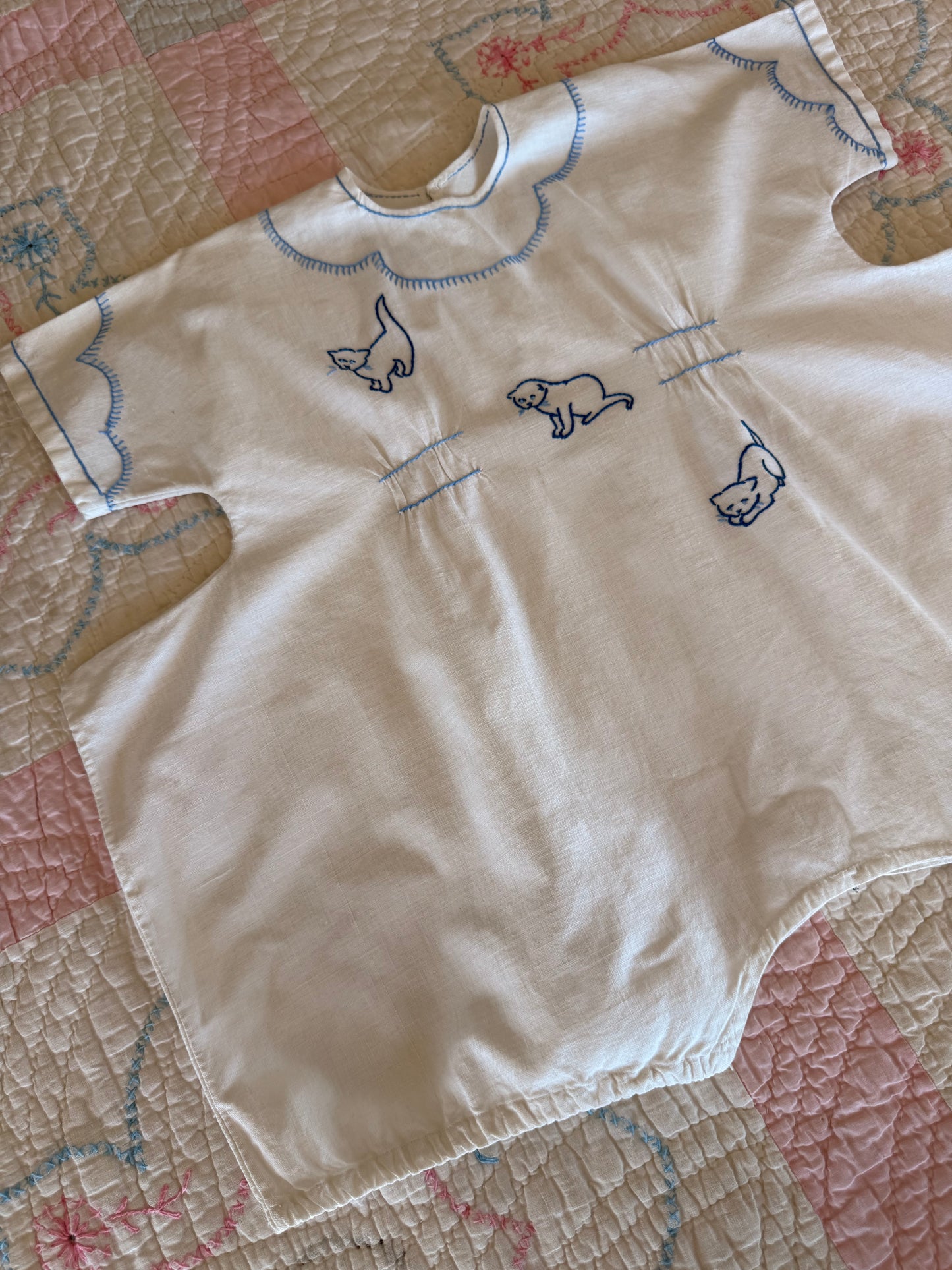 1920s blue kitten romper