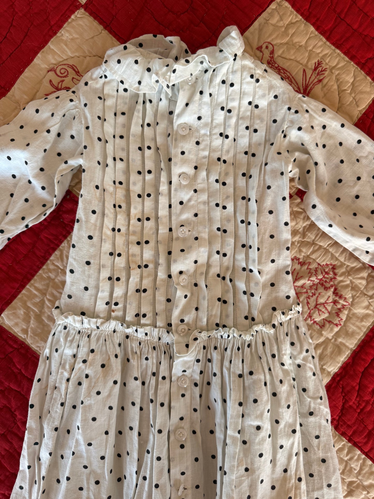 1910s polka dot dress