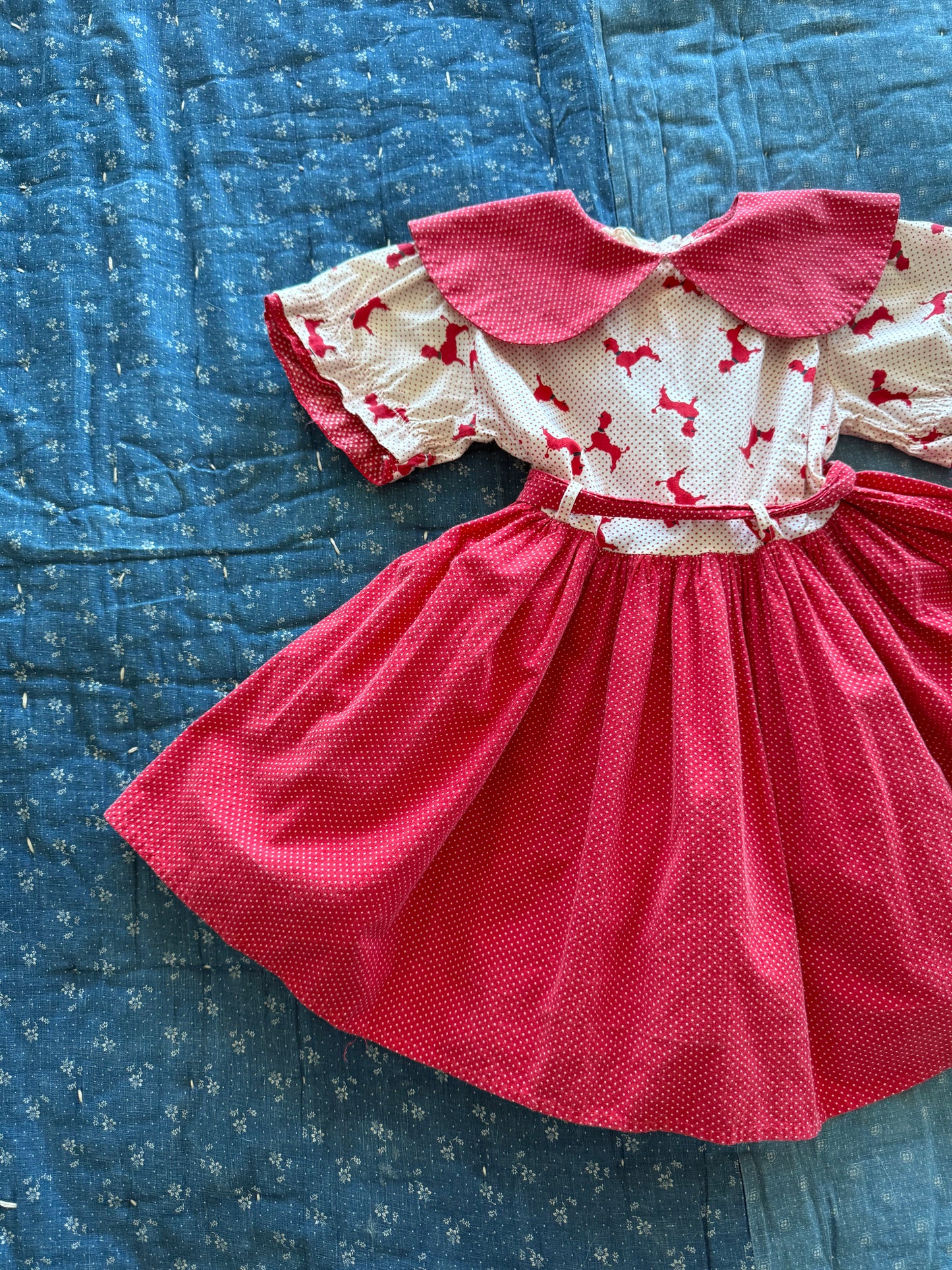 1950s poodle print dress