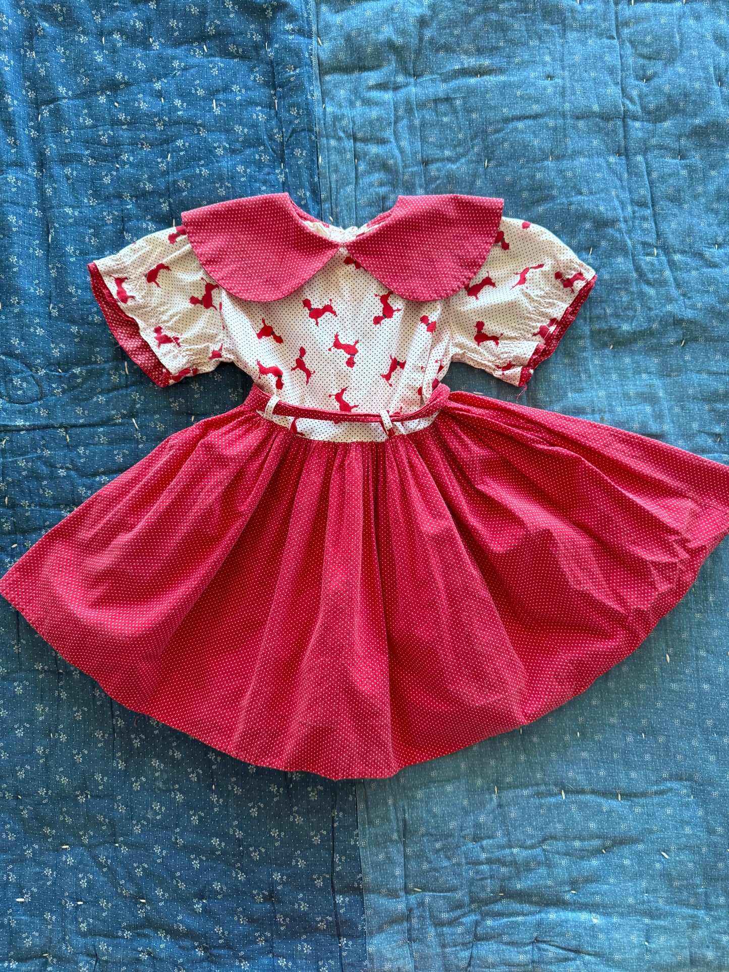 1950s poodle print dress