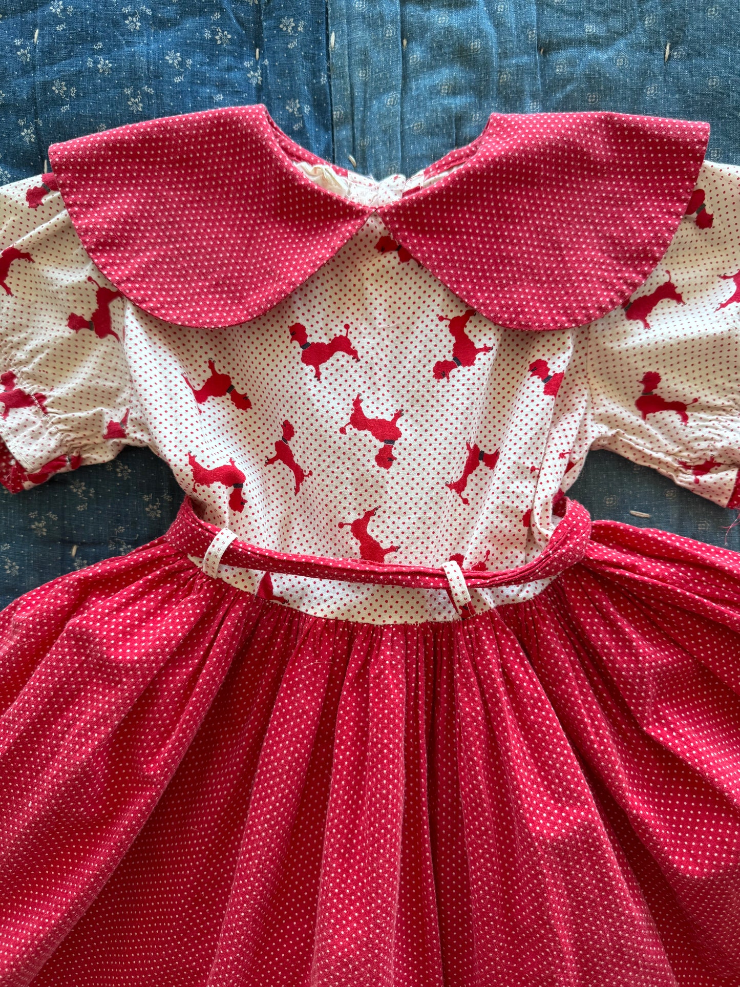 1950s poodle print dress