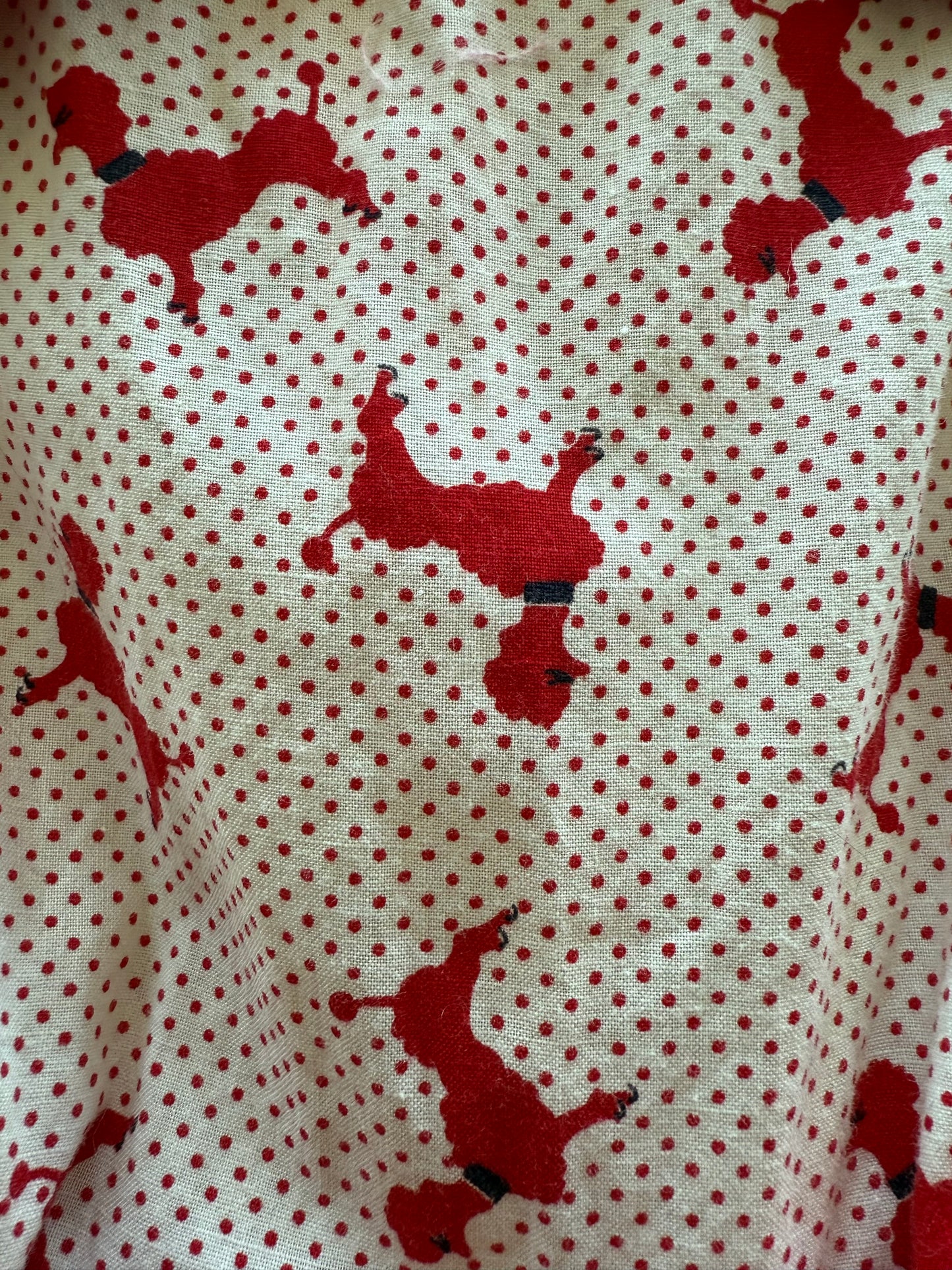 1950s poodle print dress