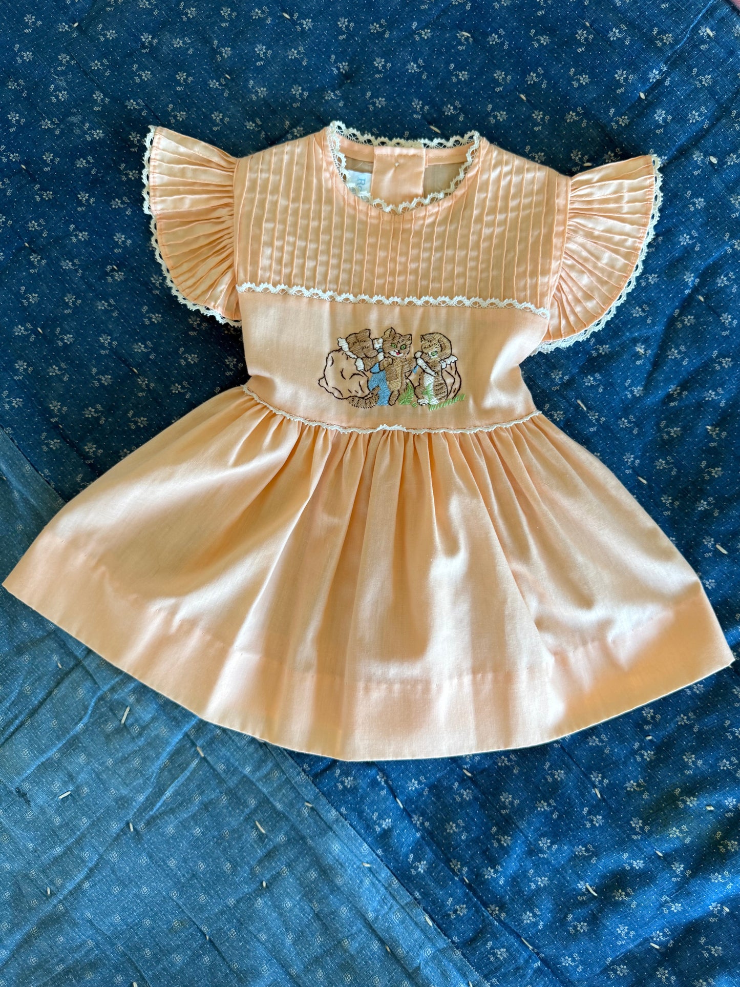 1980s beatrix potter tom kittens dress