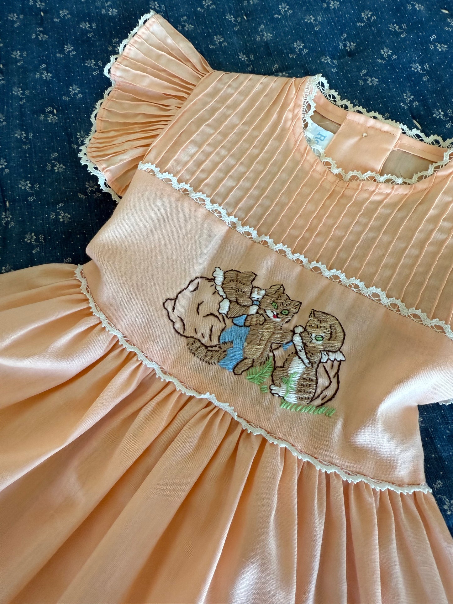 1980s beatrix potter tom kittens dress