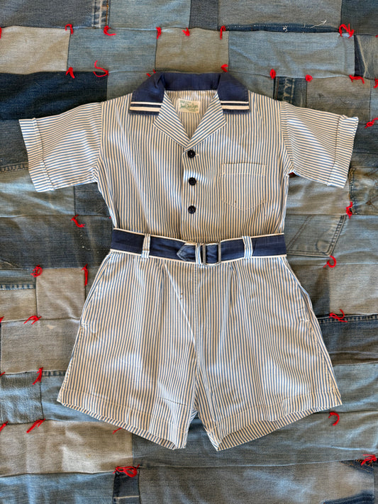 1920s striped playsuit