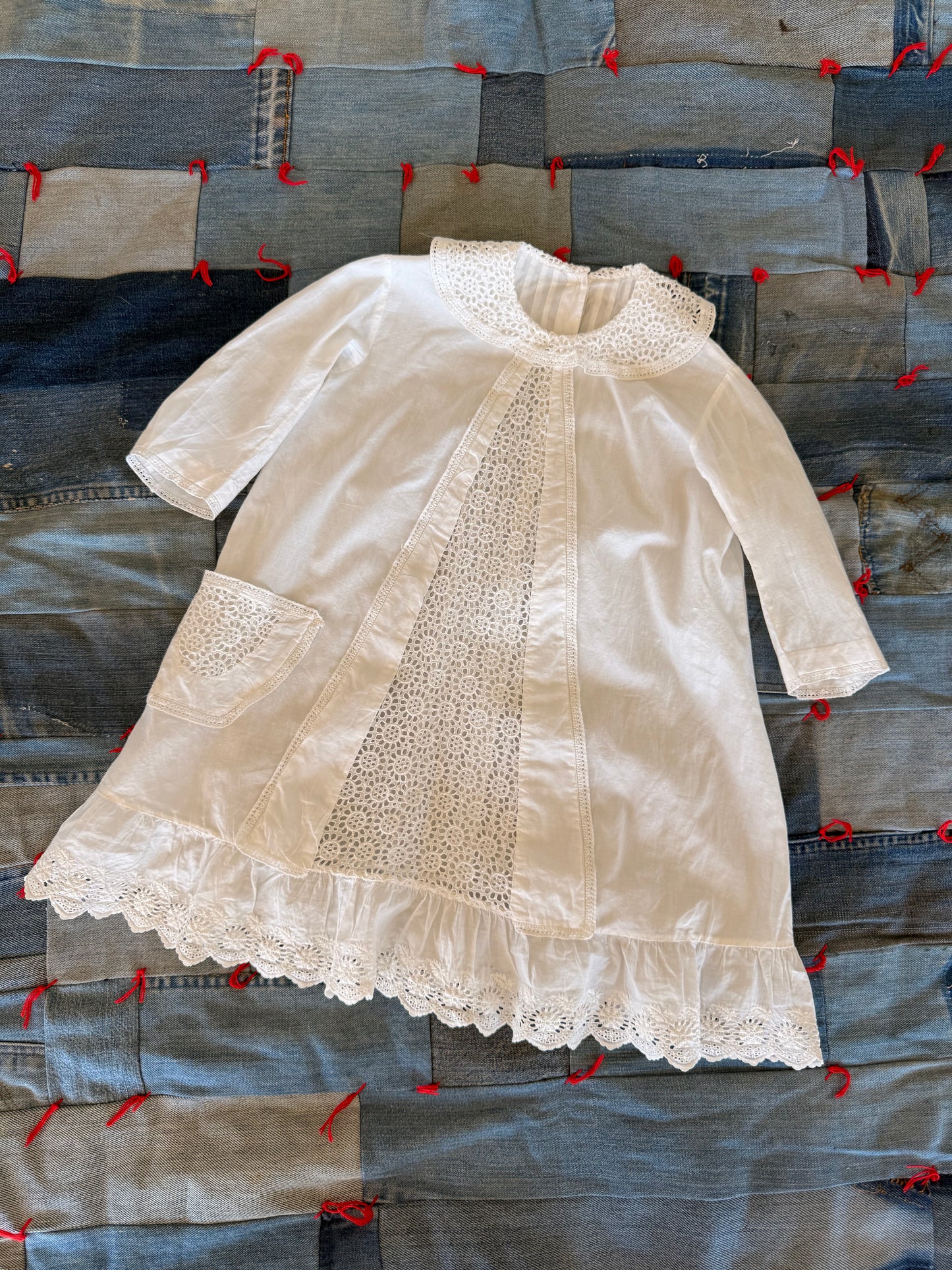 1900s eyelet lace dress