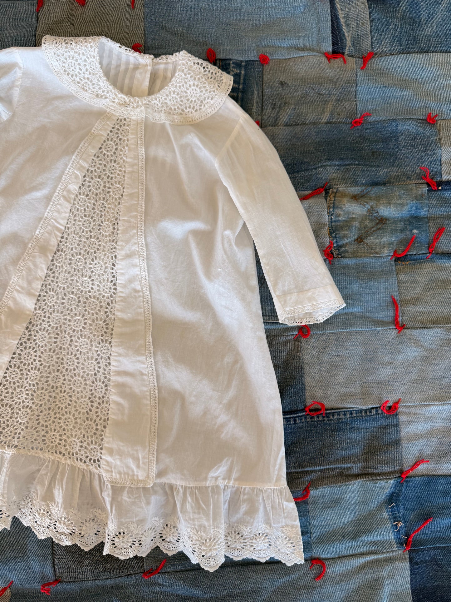 1900s eyelet lace dress