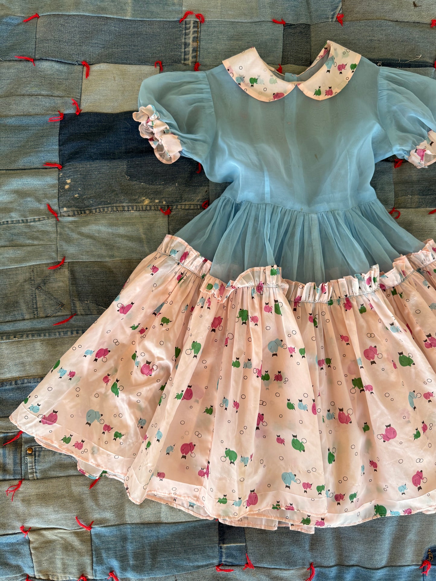 1940s circus elephant party dress