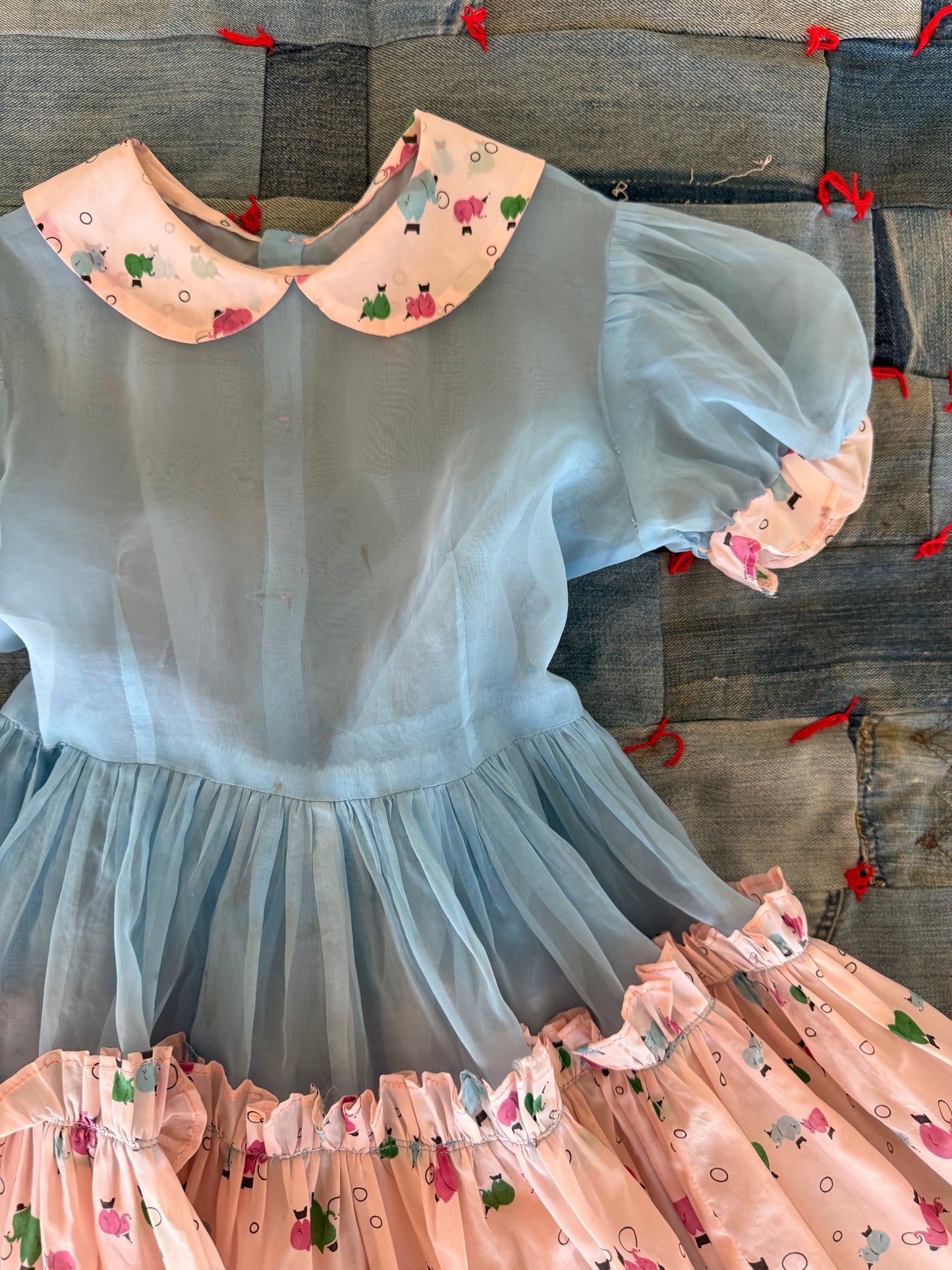 1940s circus elephant party dress