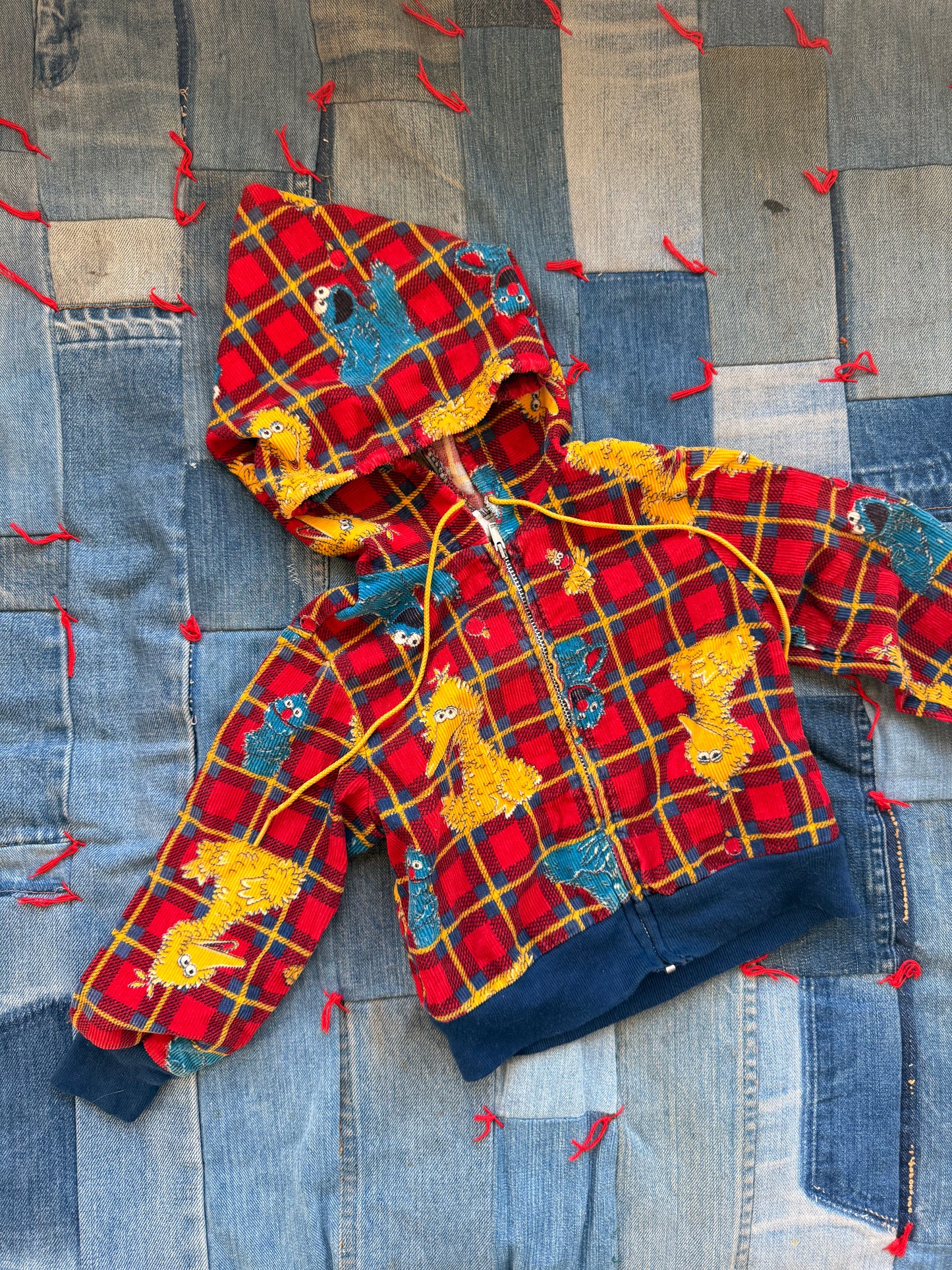 1970s big bird & grover corduroy jacket