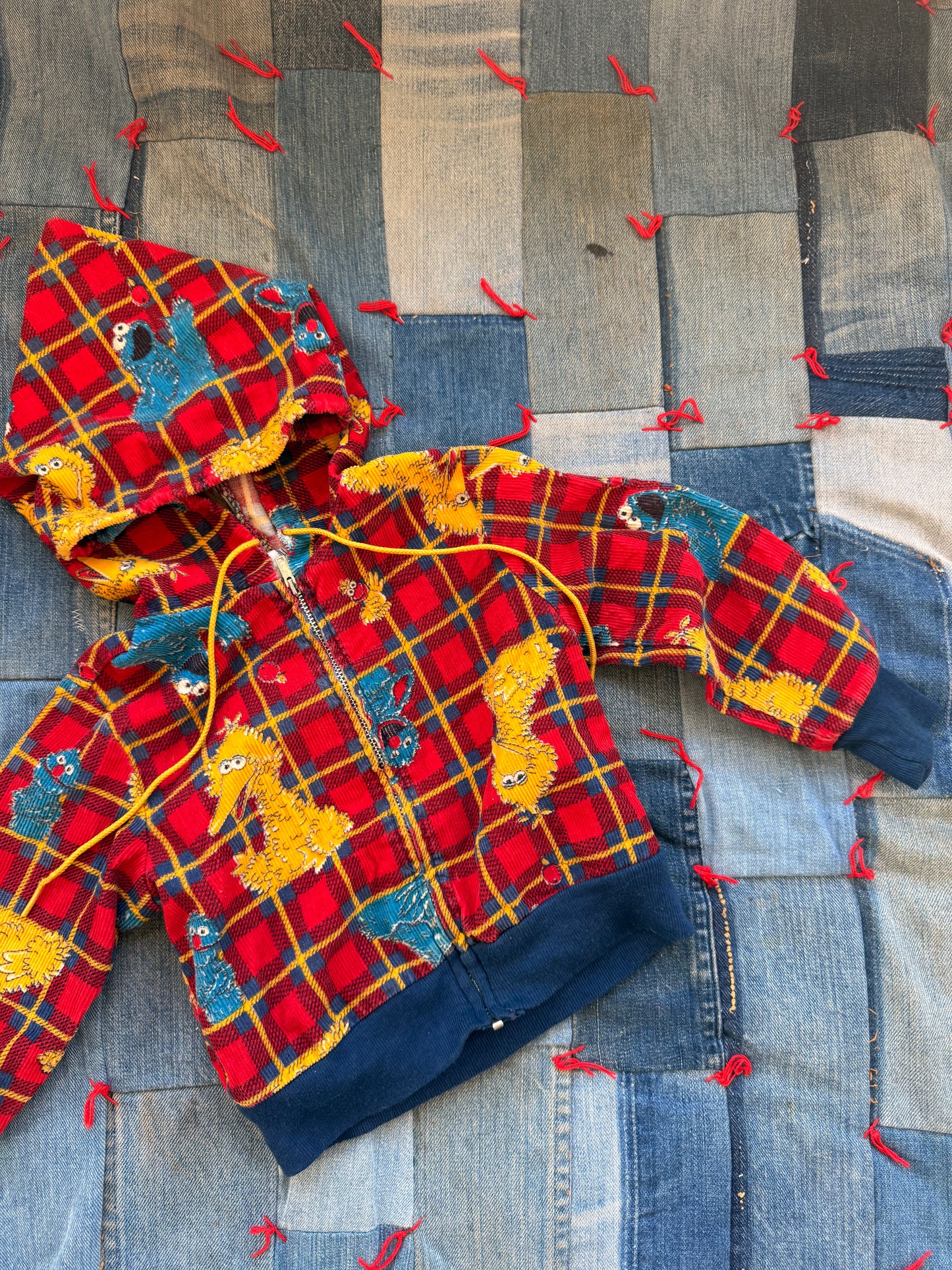 1970s big bird & grover corduroy jacket