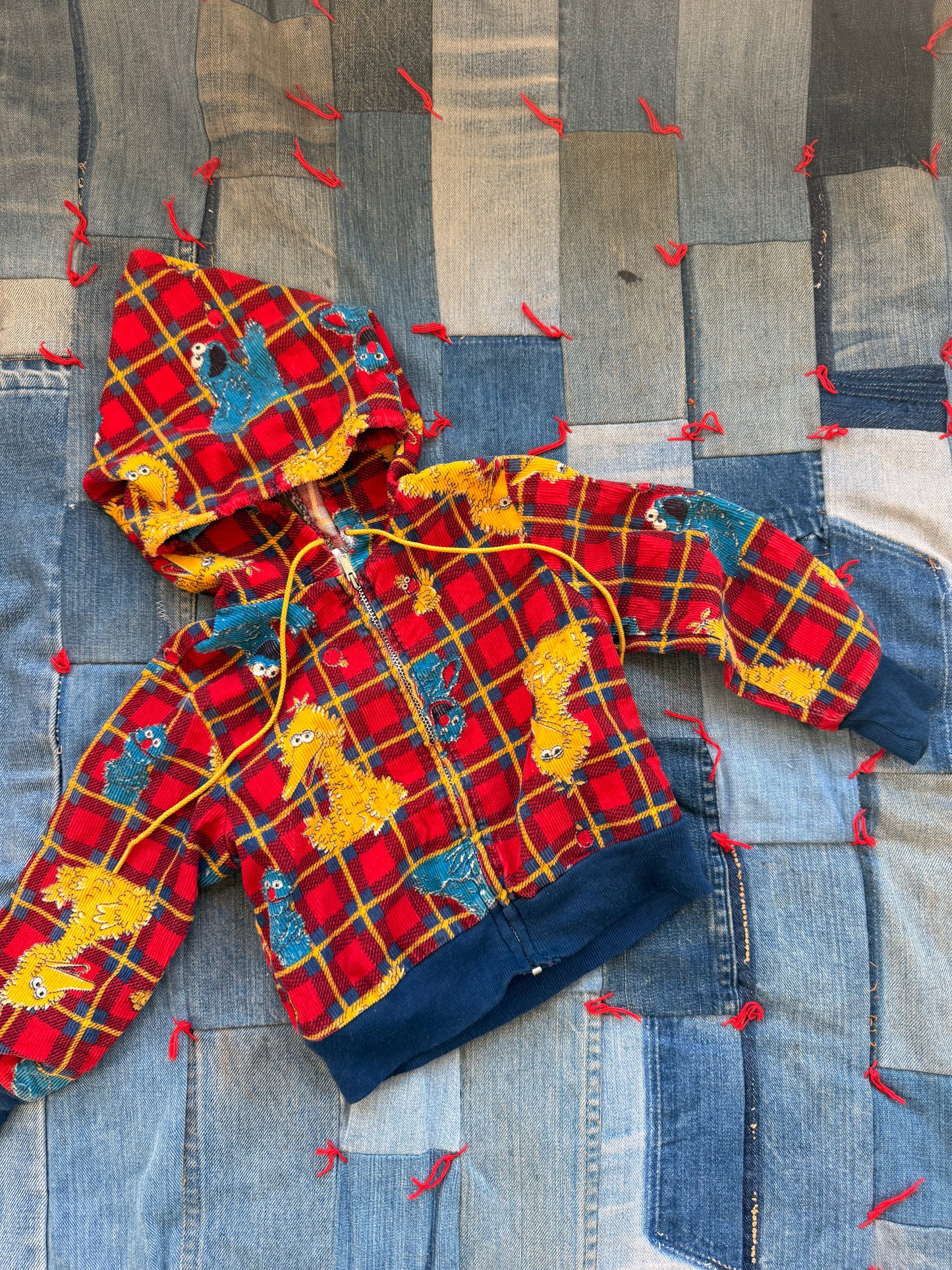 1970s big bird & grover corduroy jacket