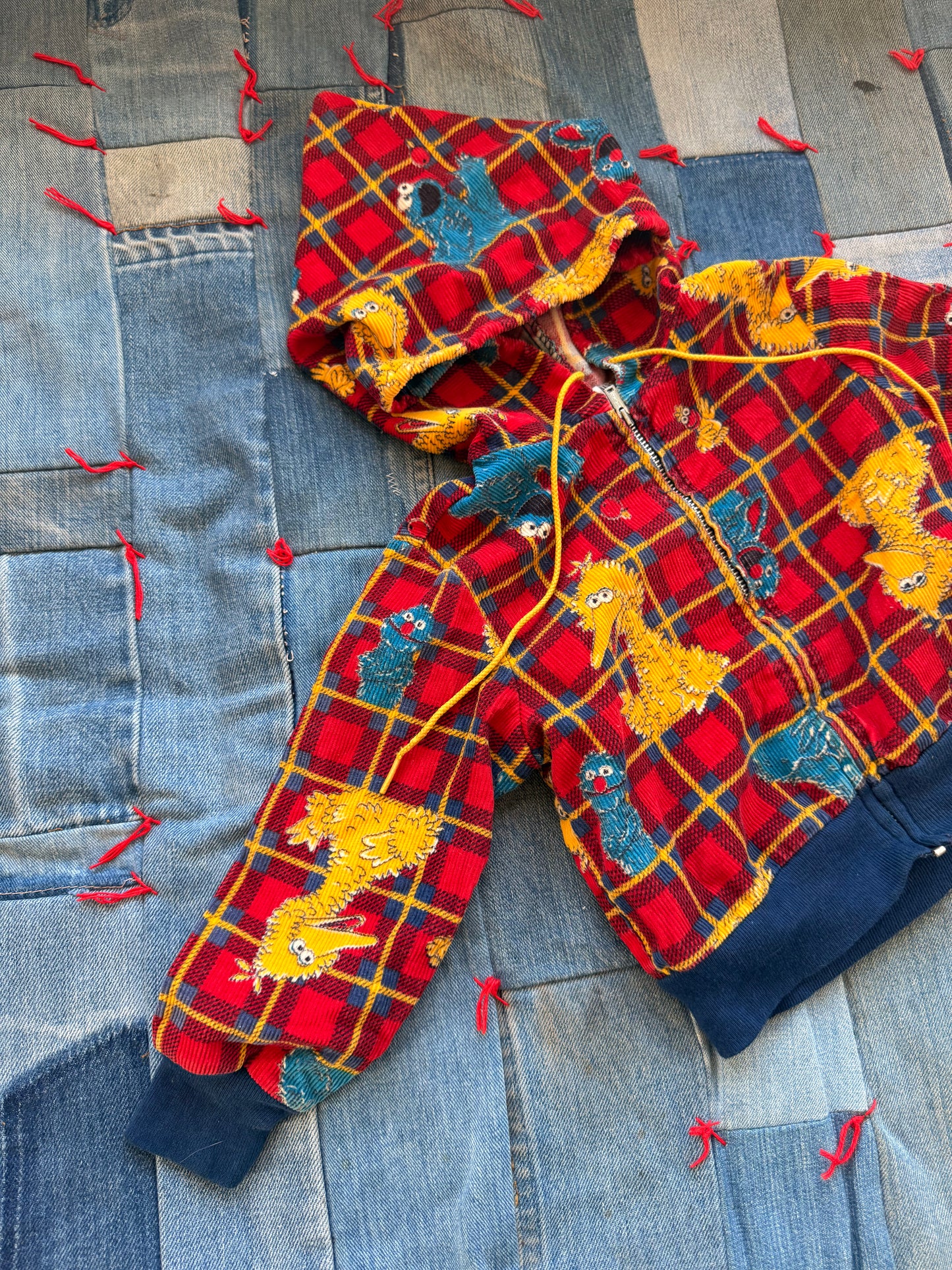 1970s big bird & grover corduroy jacket