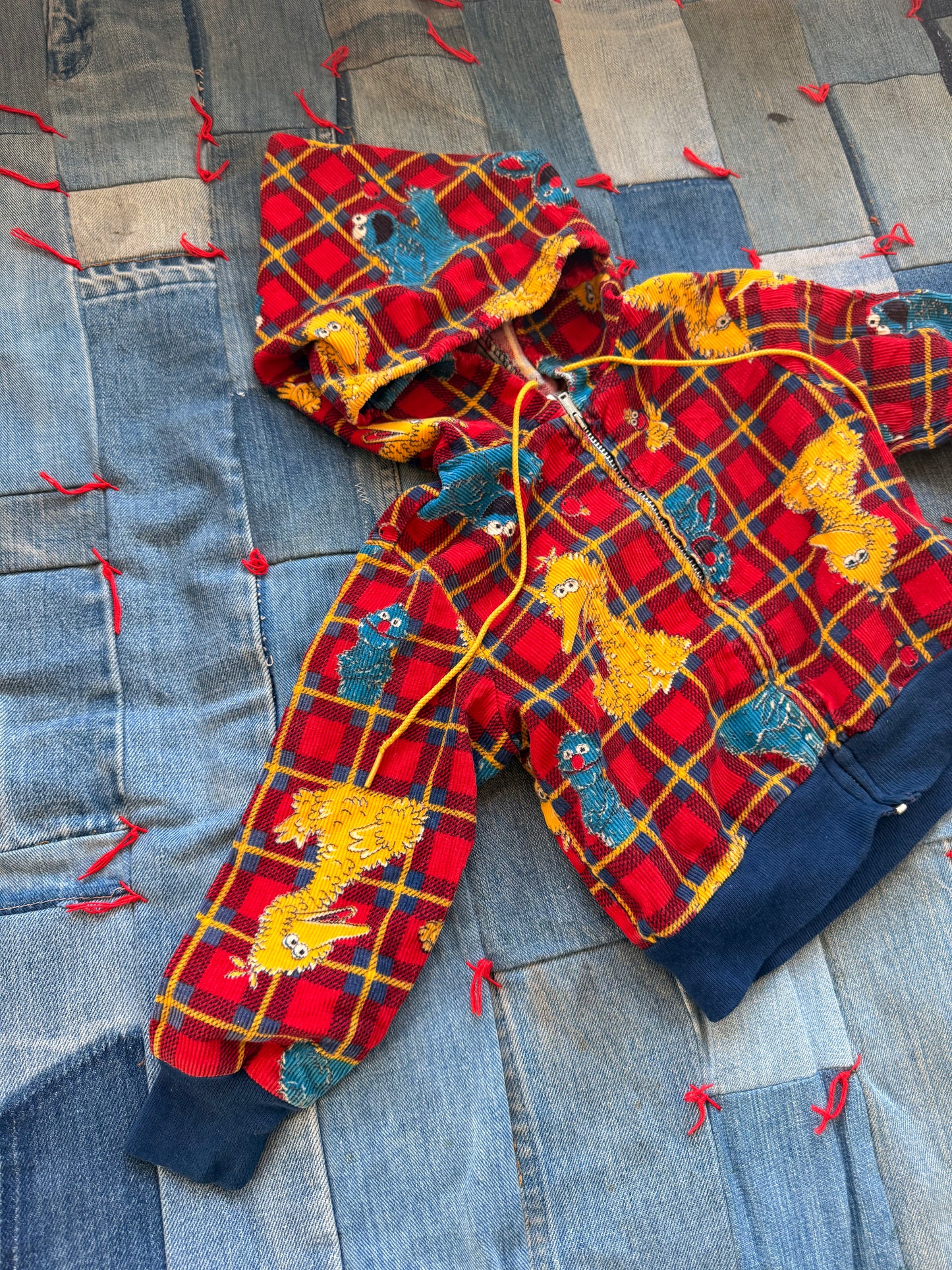 1970s big bird & grover corduroy jacket
