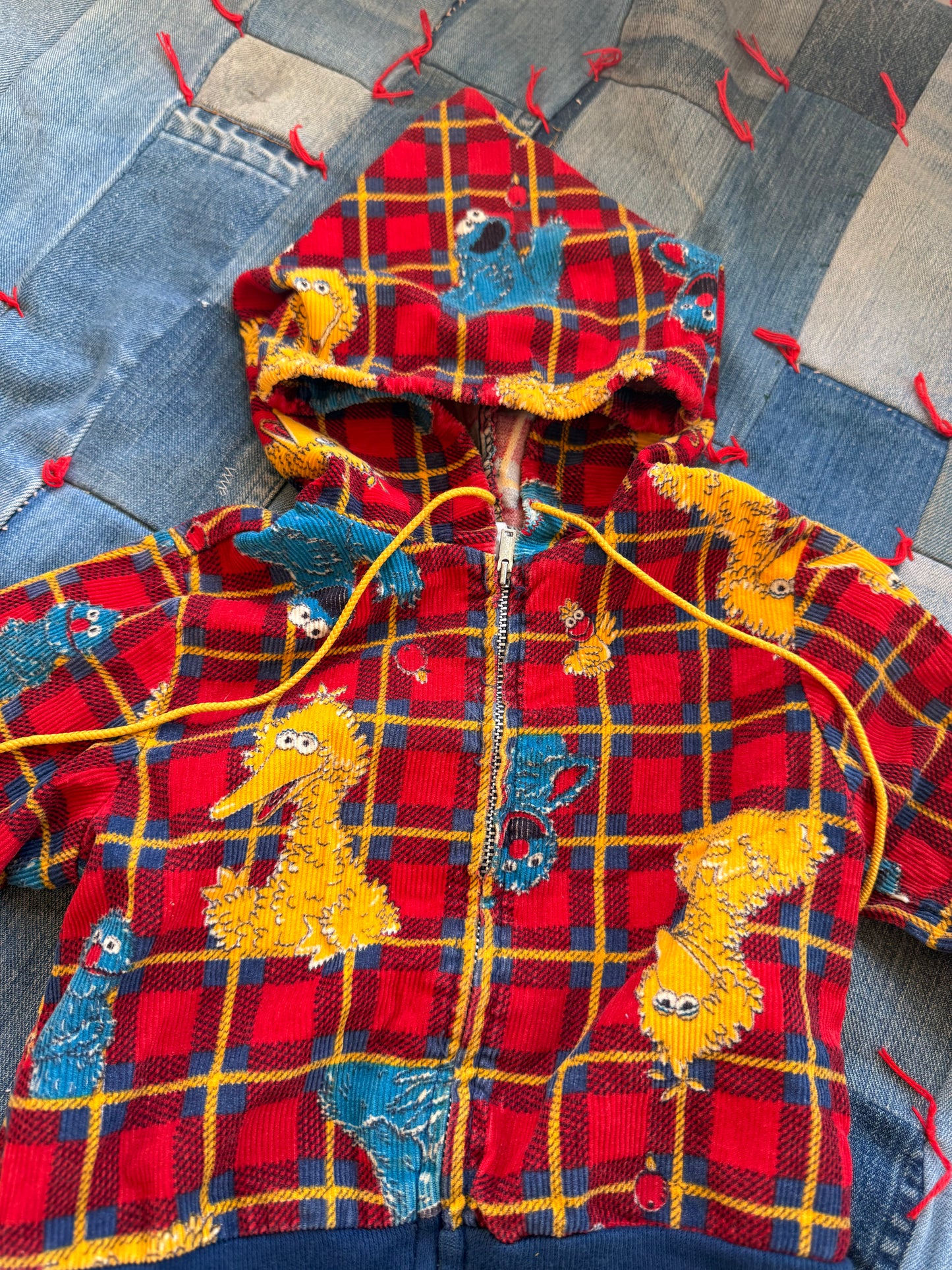 1970s big bird & grover corduroy jacket