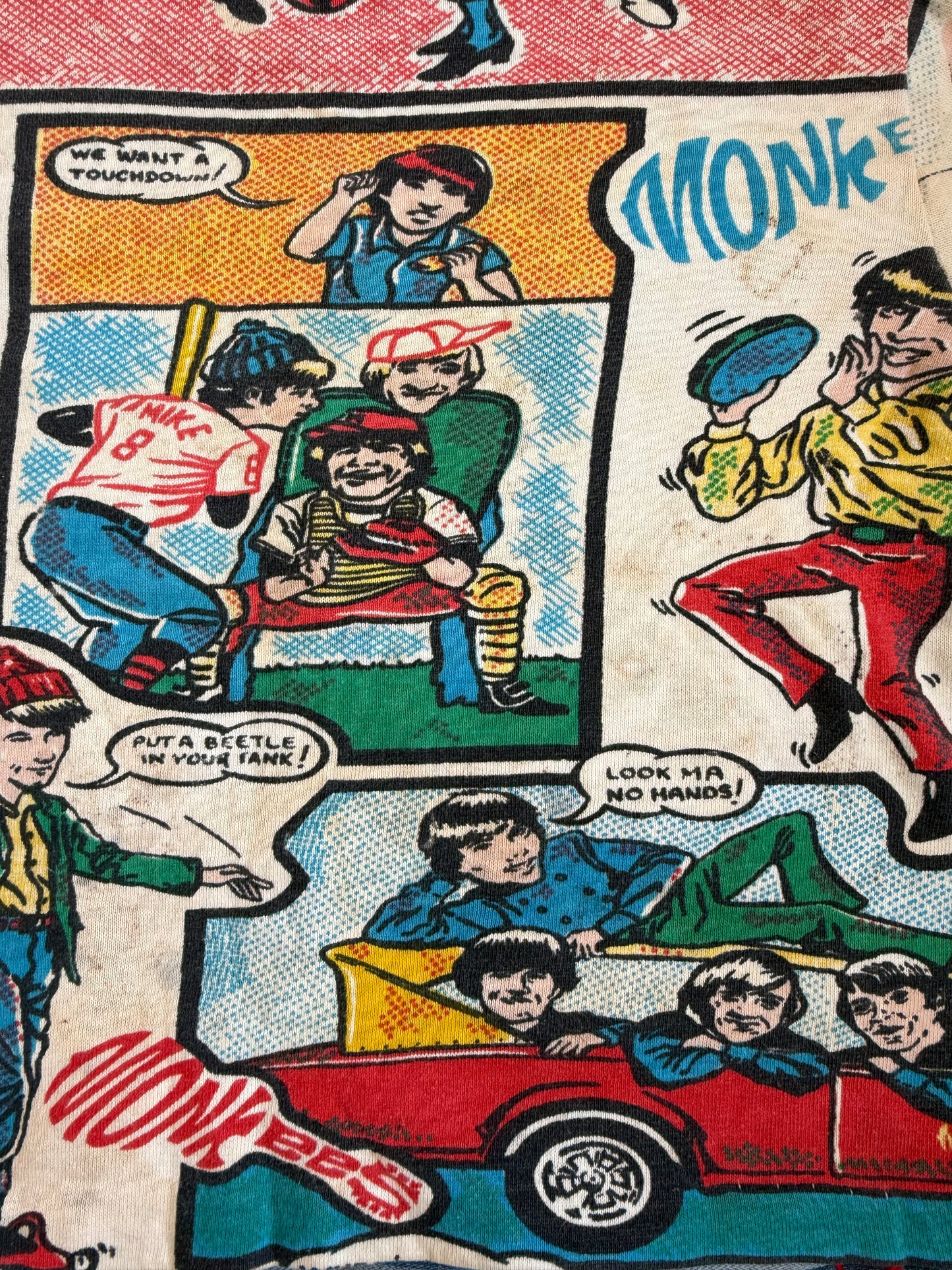 1960s monkees comic short sleeve sweatshirt