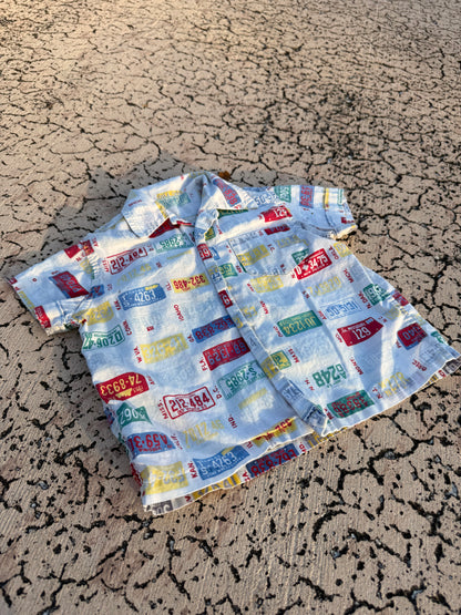 1960s license plate button down