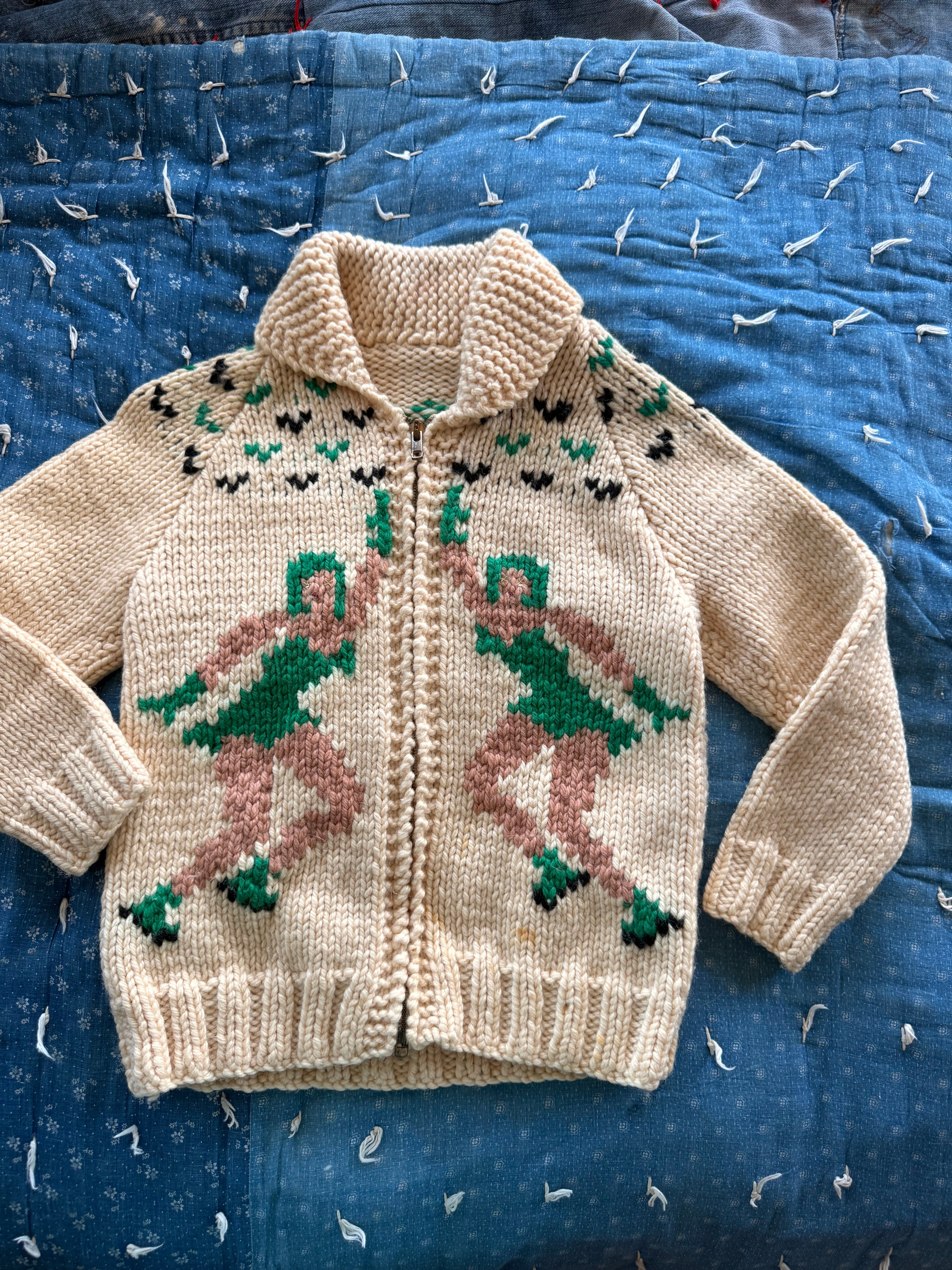 1950s figure skating wool cowichan