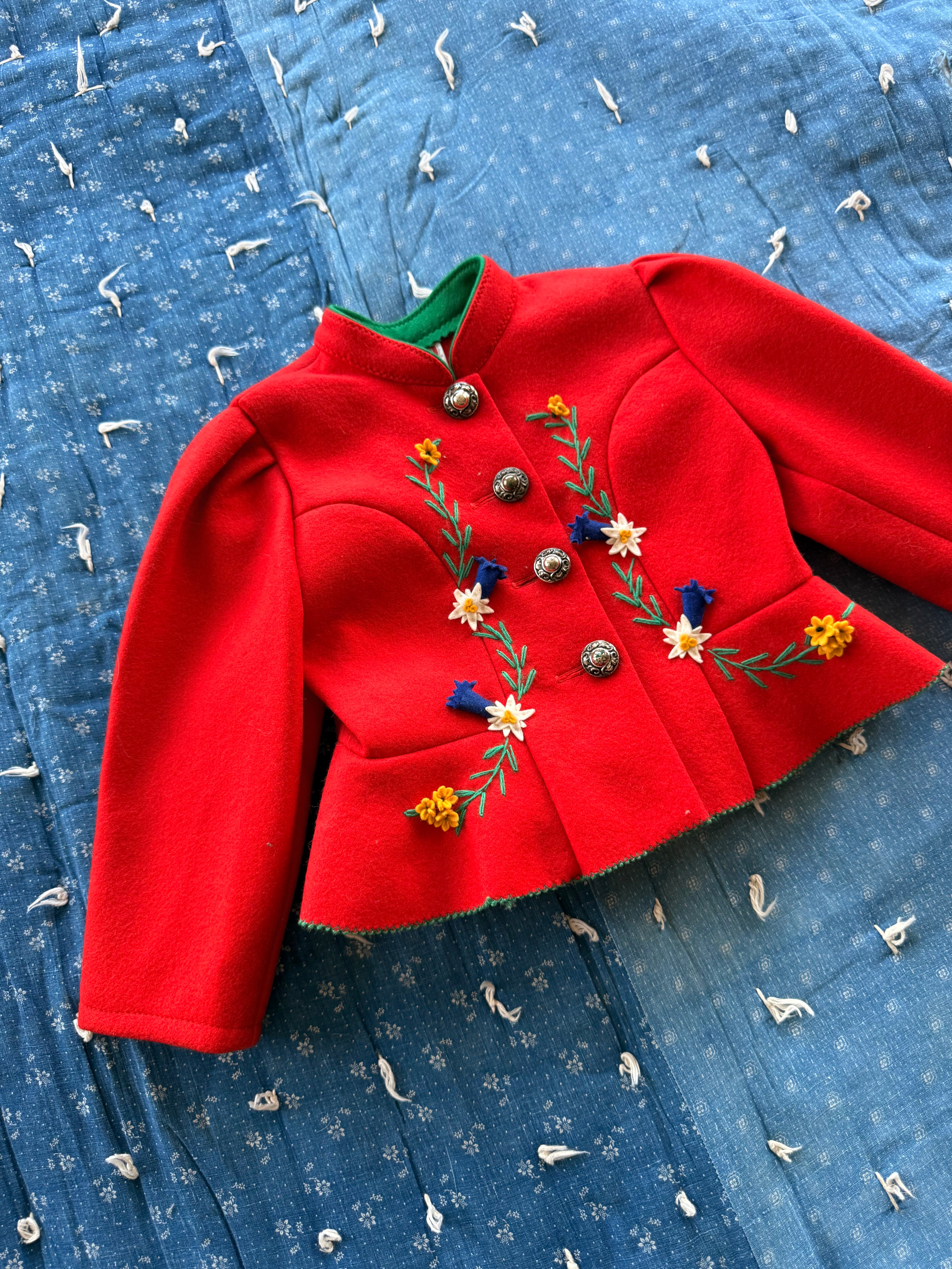 1950s austrian wool skirt set