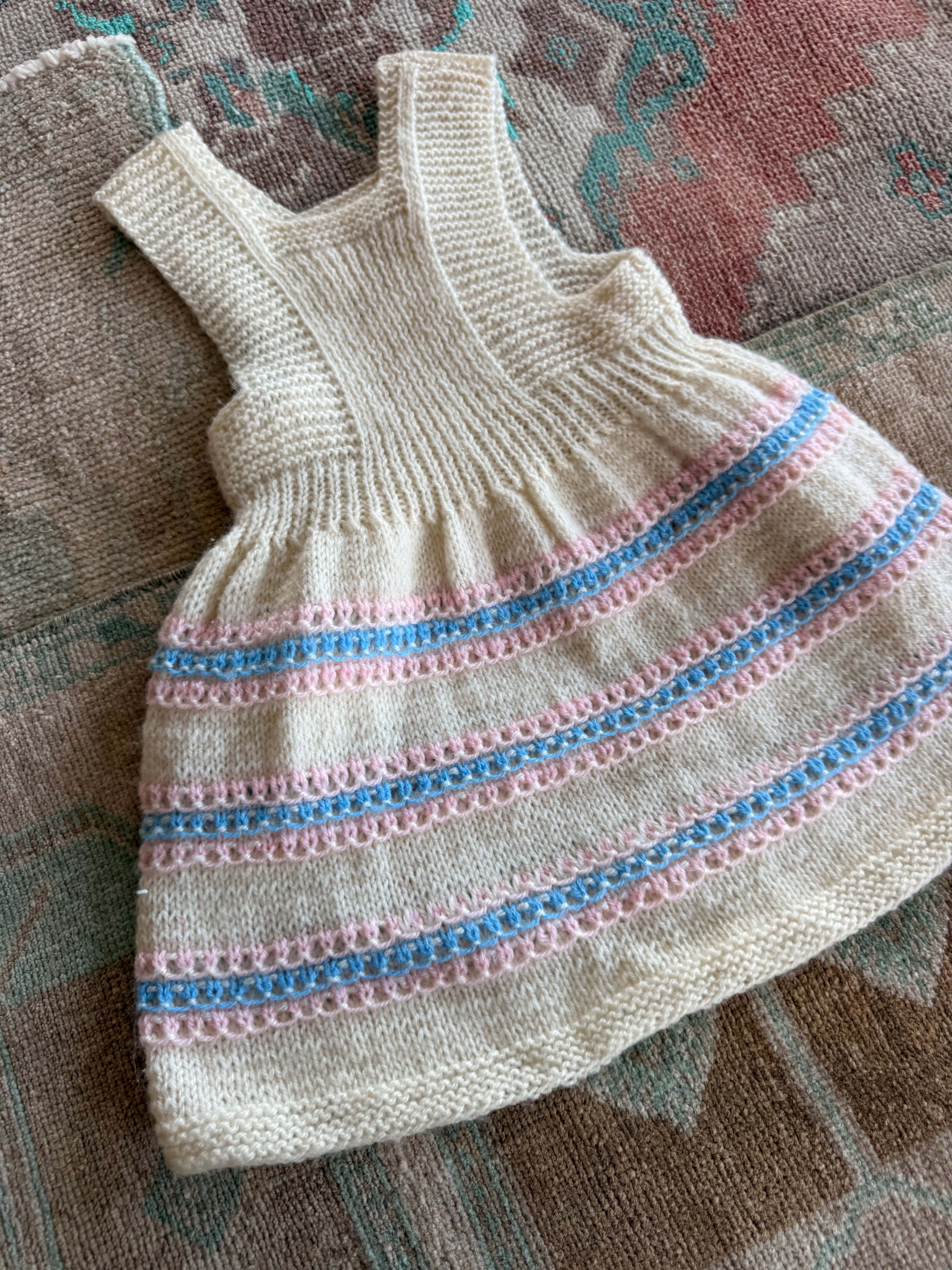 1970s stripped wool knit dress