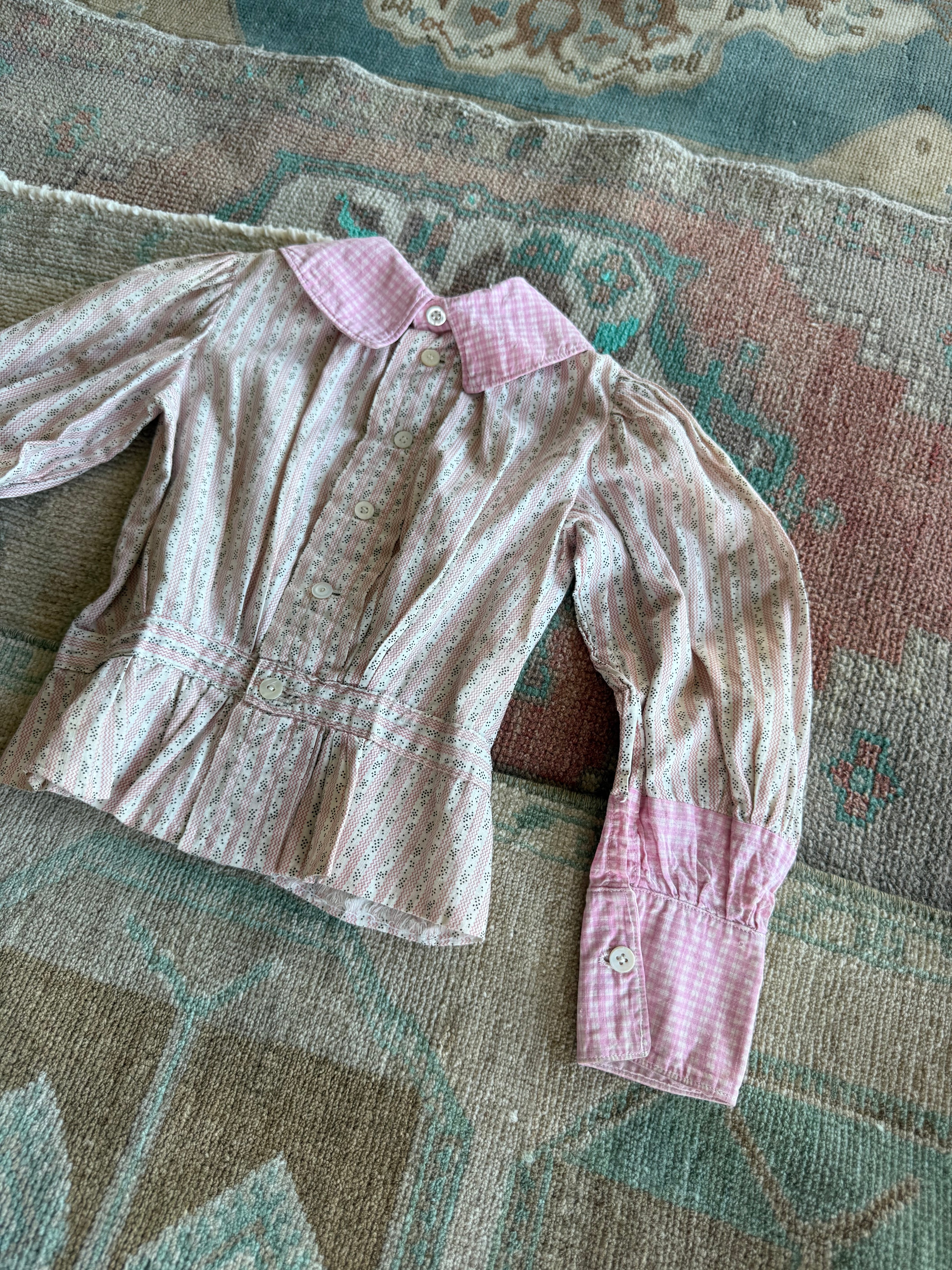 1910s mix print bodice