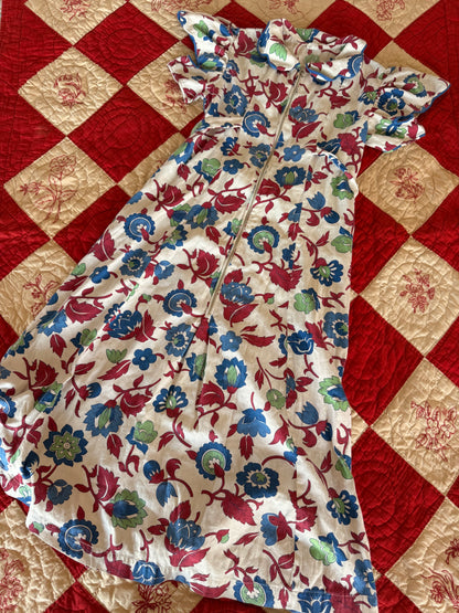 1940s deep florals dress