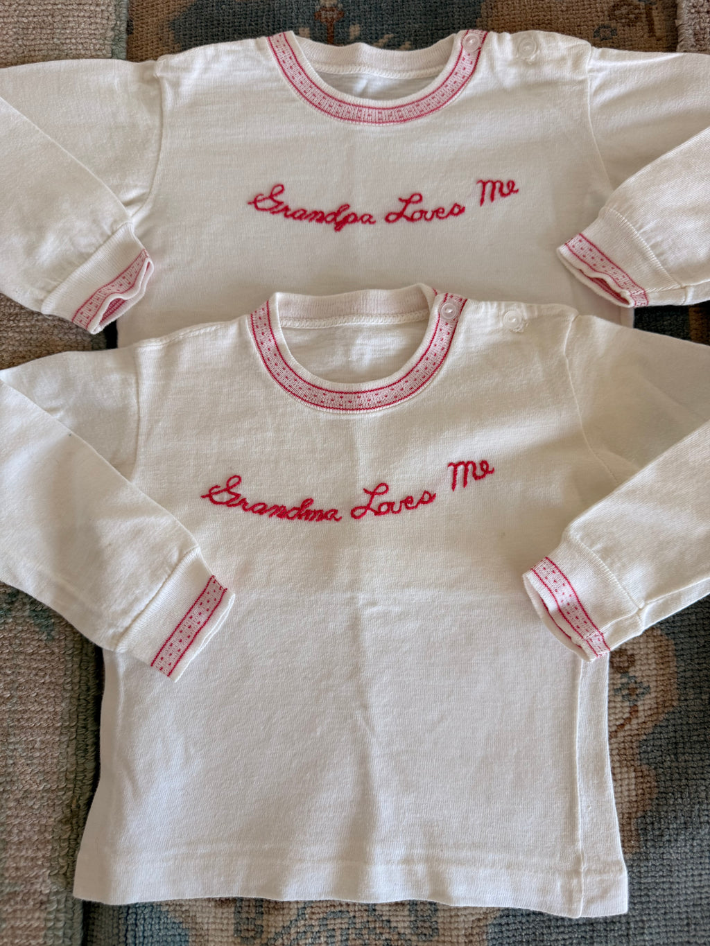 1950s ‘grandma loves me’ embroidered shirts