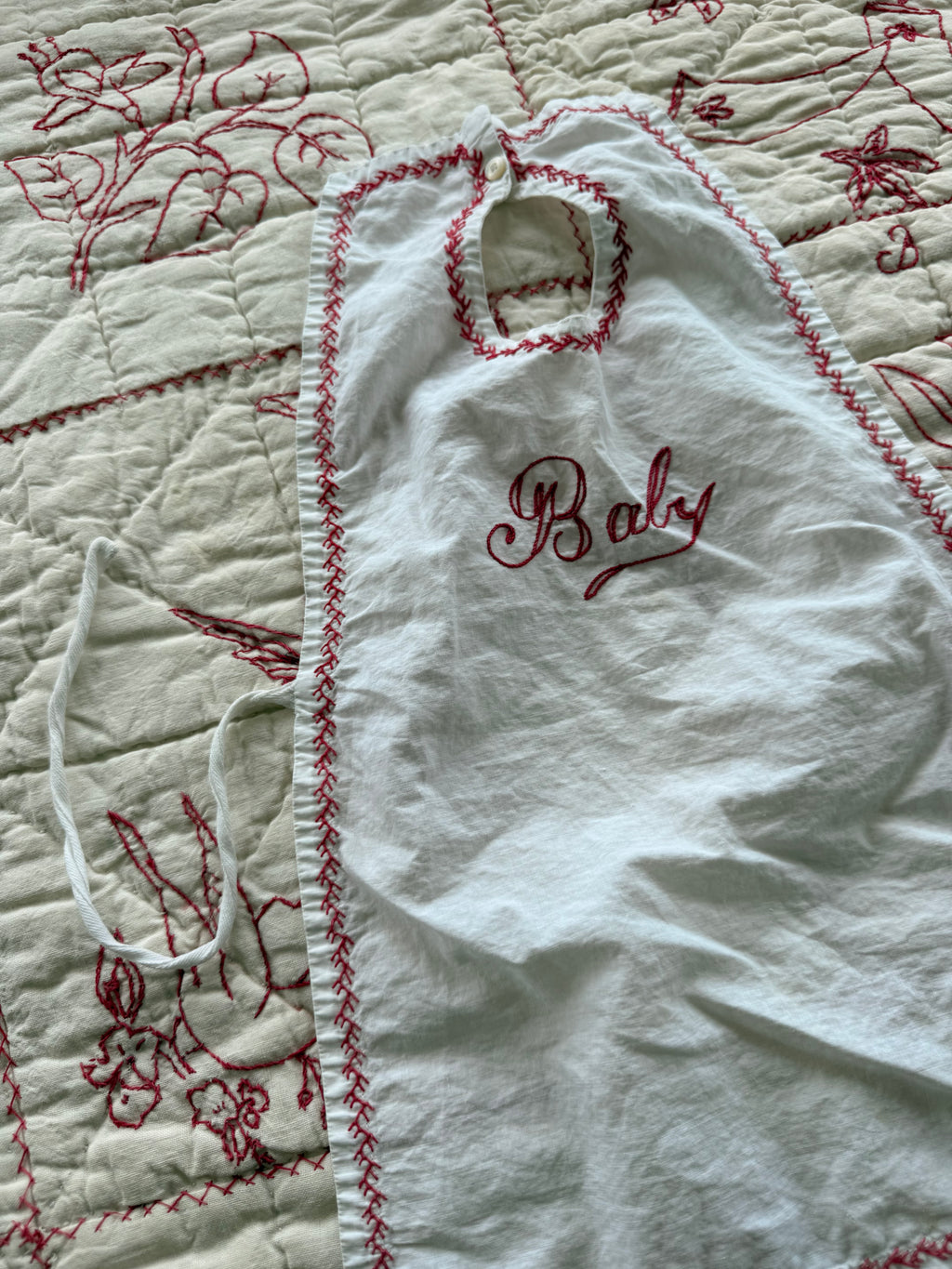 1900s embroidered baby bib