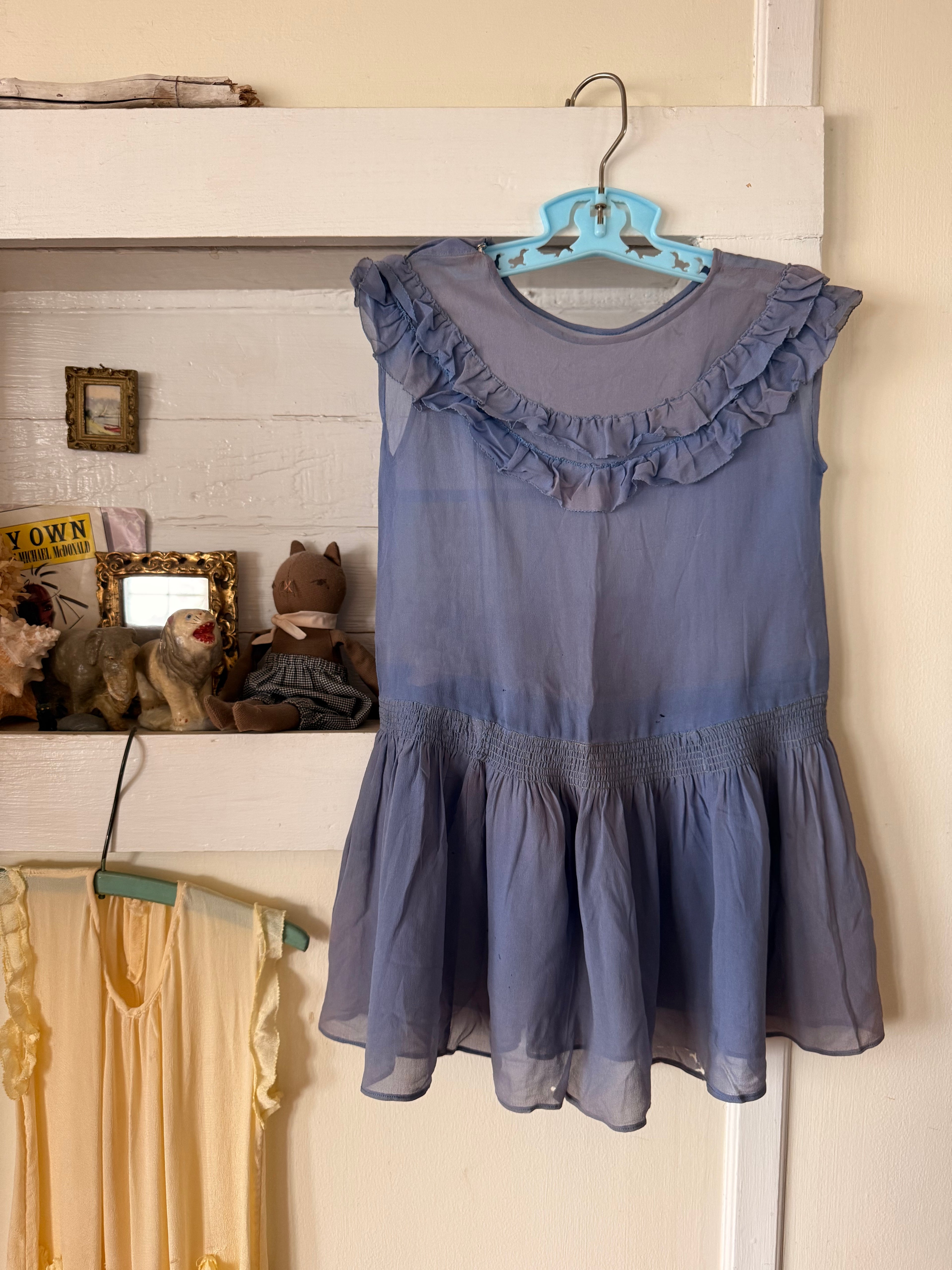 1920s lilac silk dress