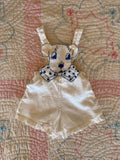 1960s puppy overalls, white