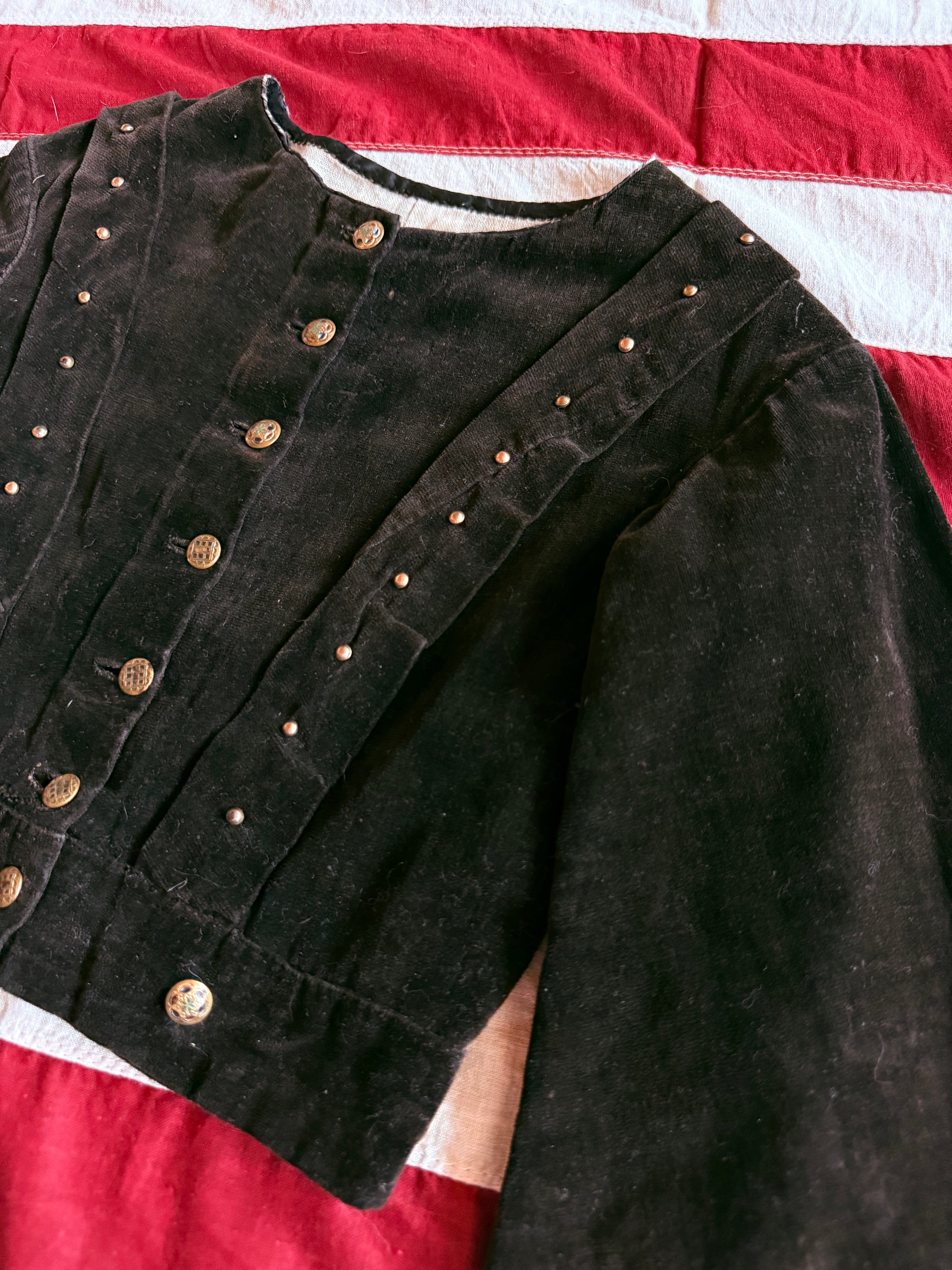 1900s velvet studded bodice