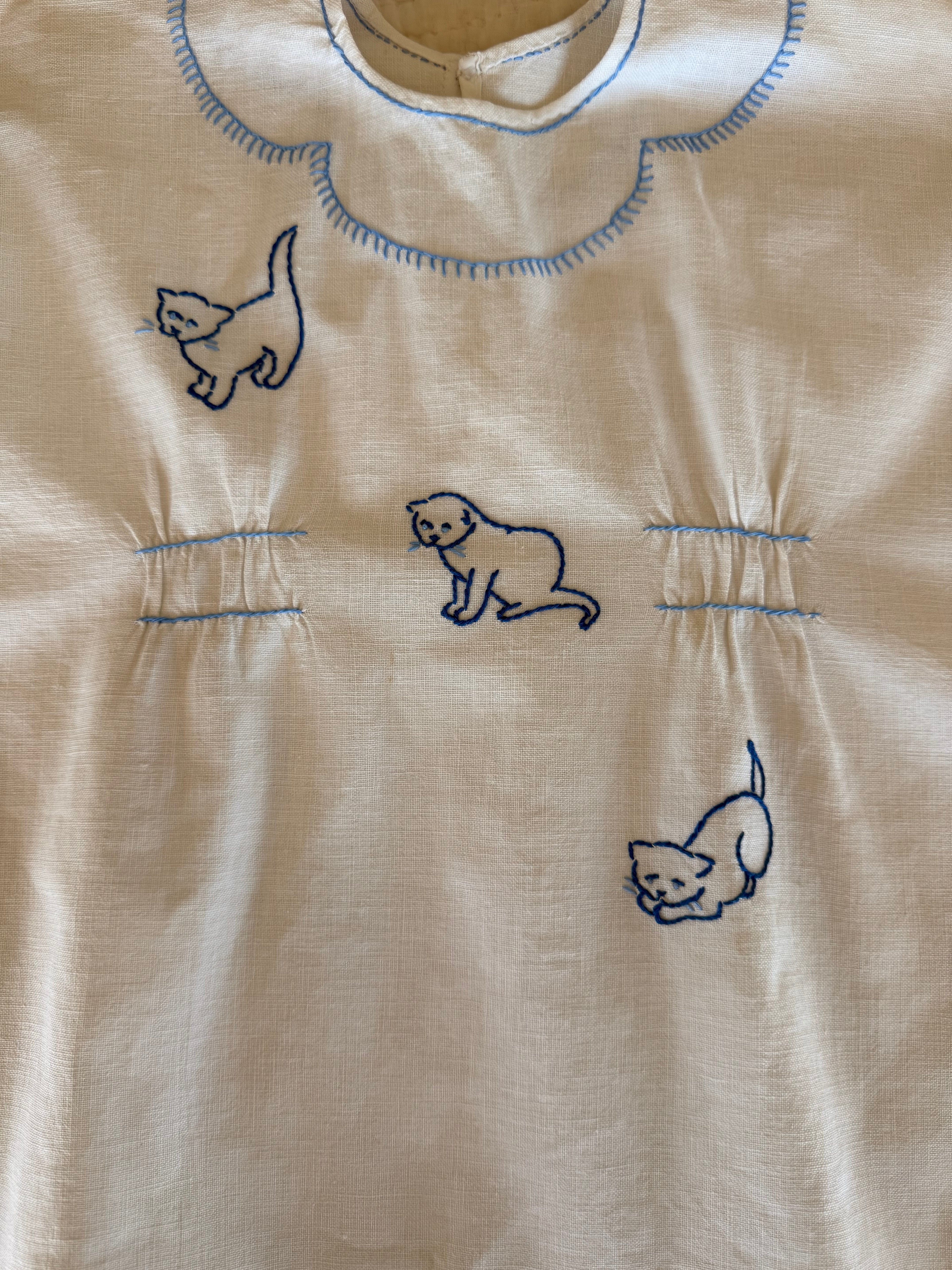 1920s blue kitten romper