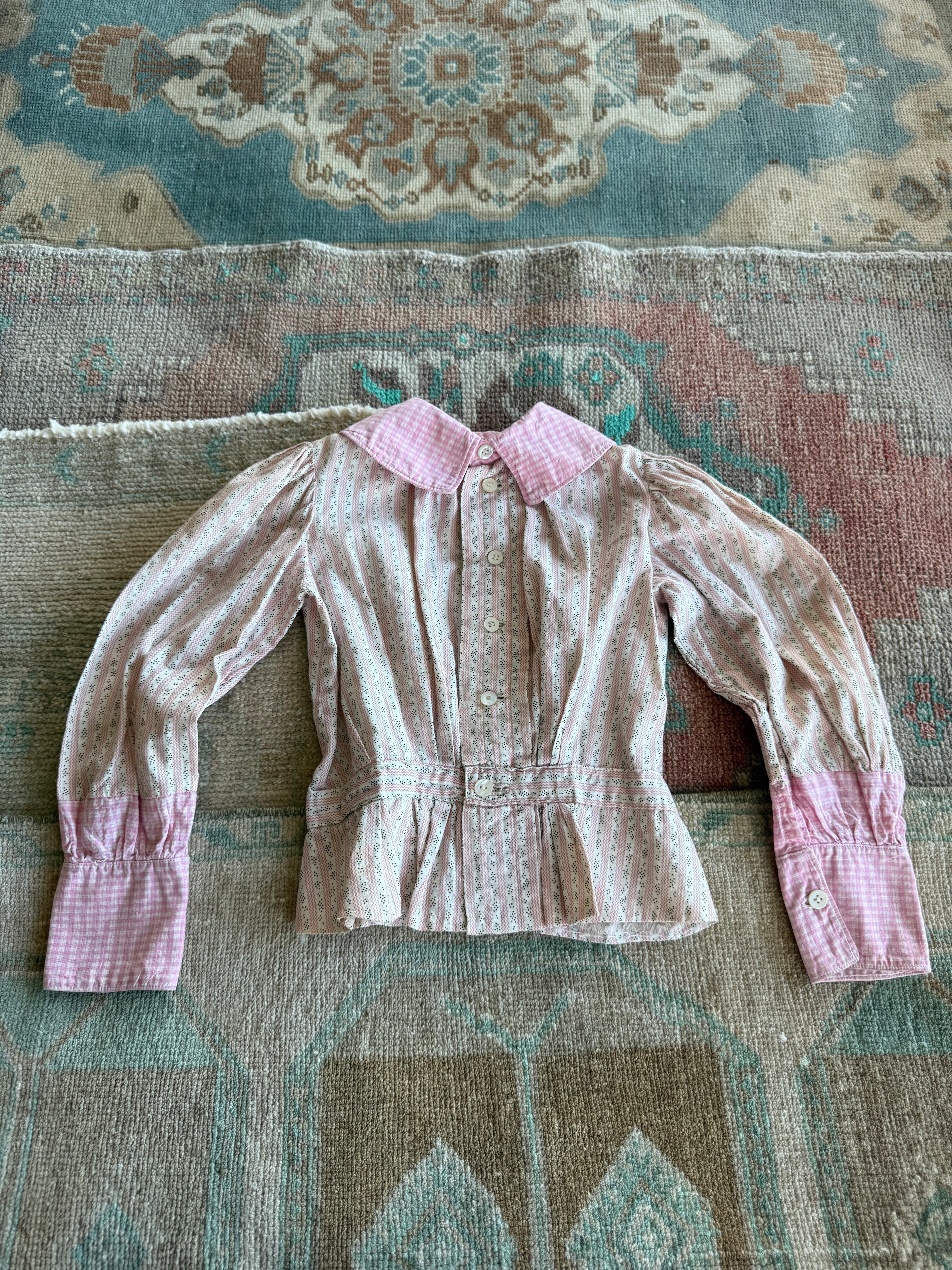 1910s mix print bodice