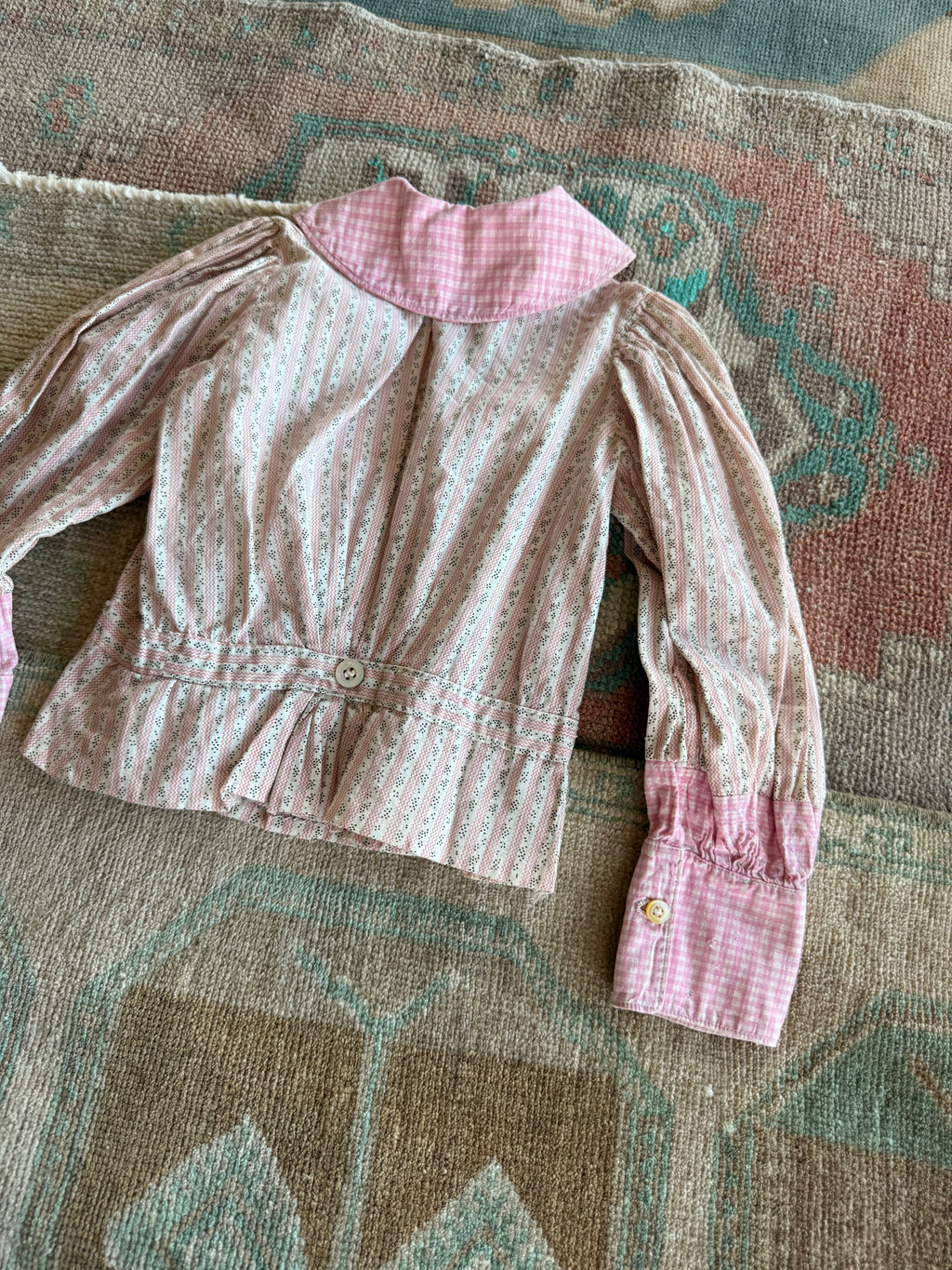 1910s mix print bodice