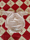 1930s smocked pink plaid romper