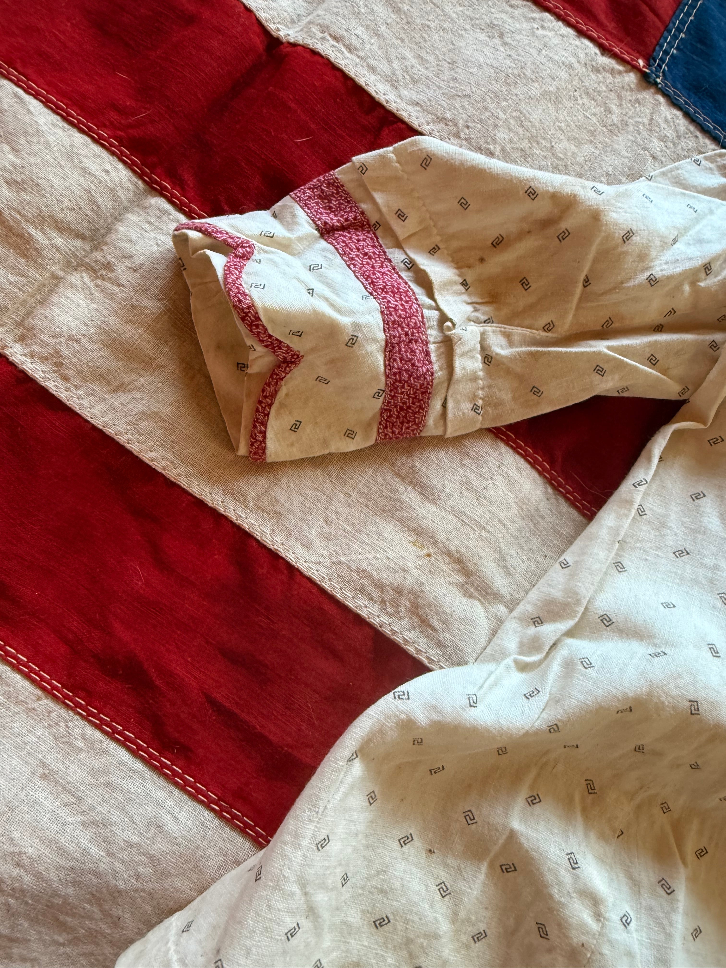 1900s calico newborn dress