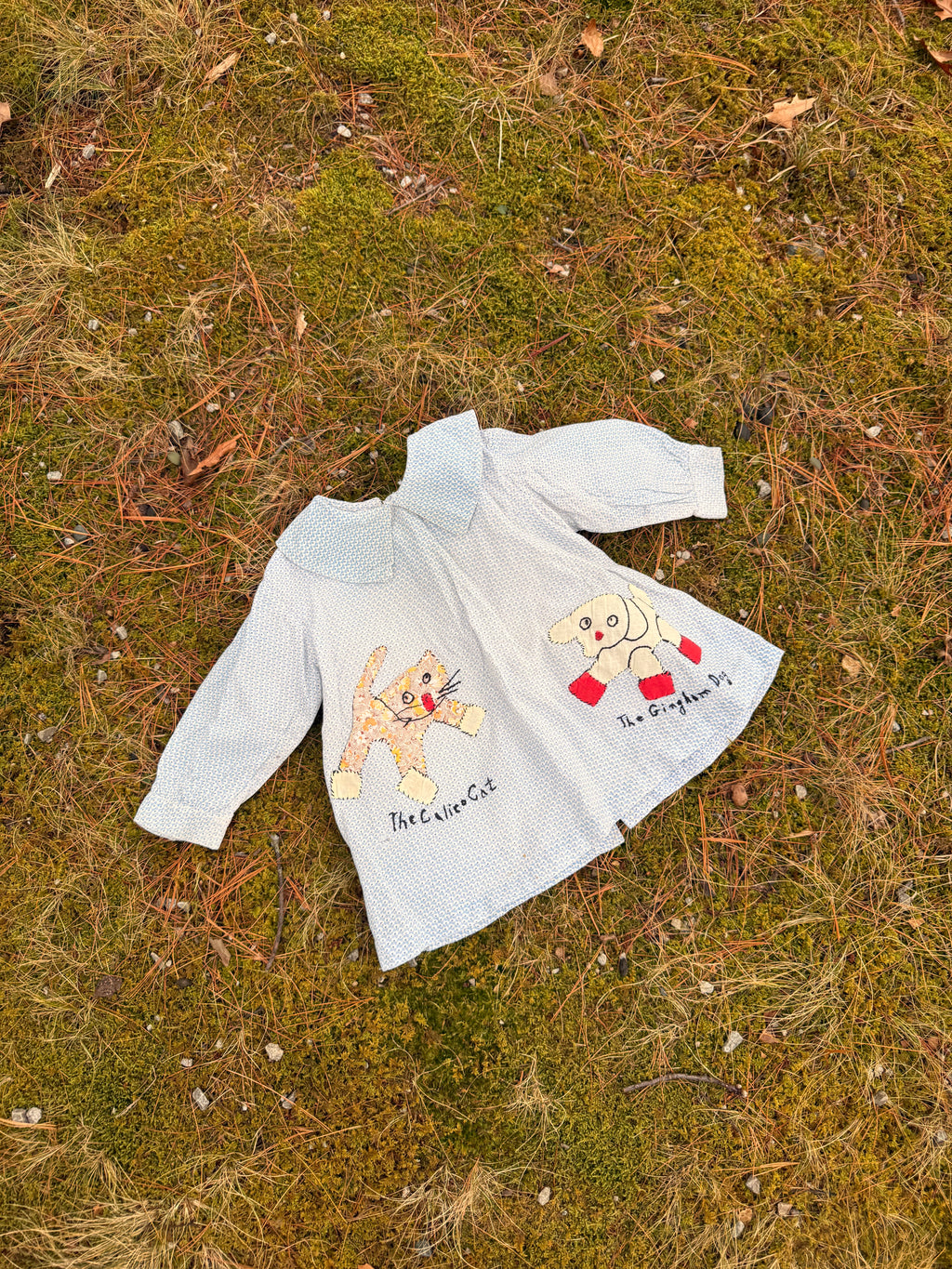 1930s folk art animal appliqué top