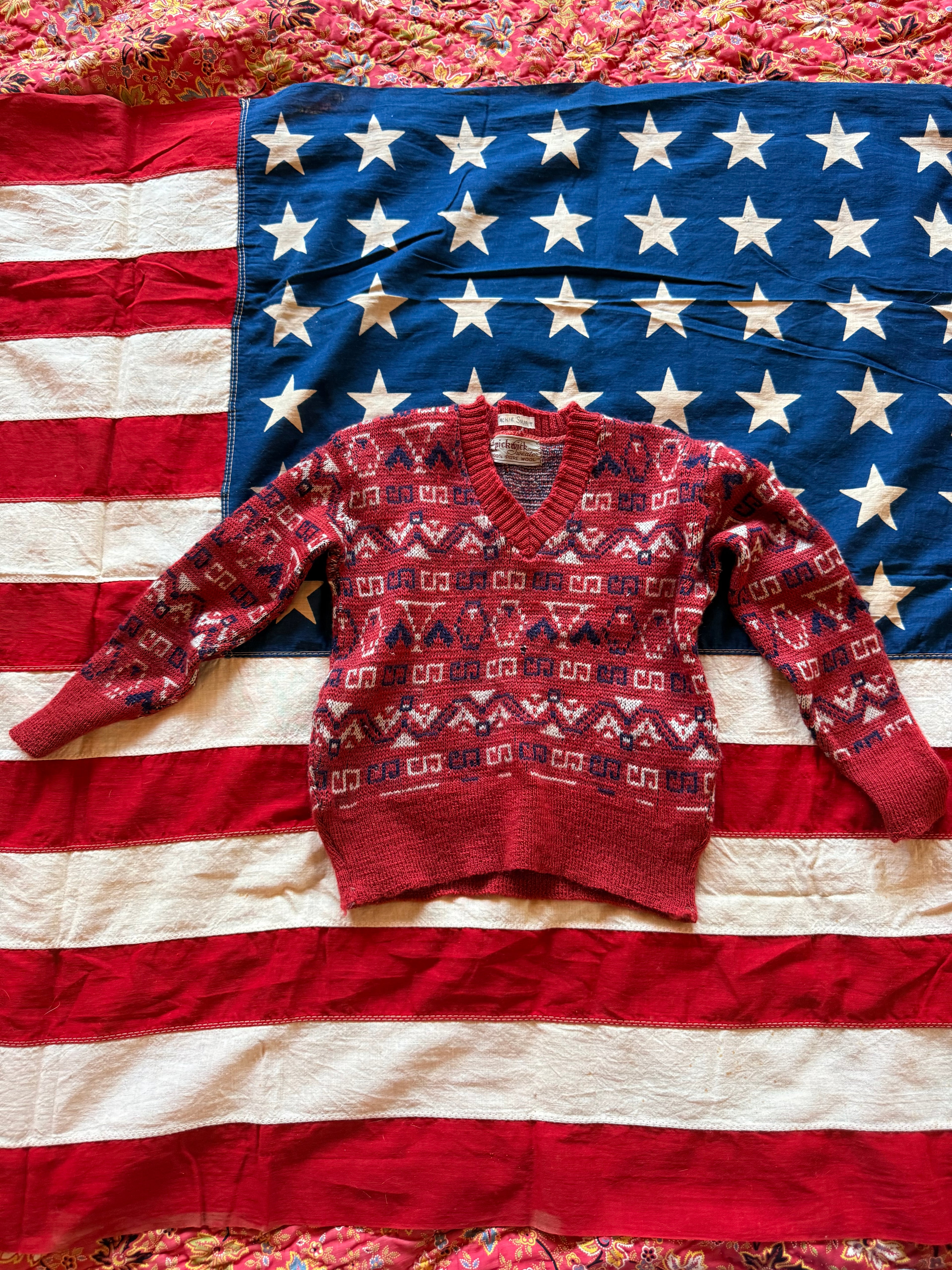 1940s pickwick wool sweater