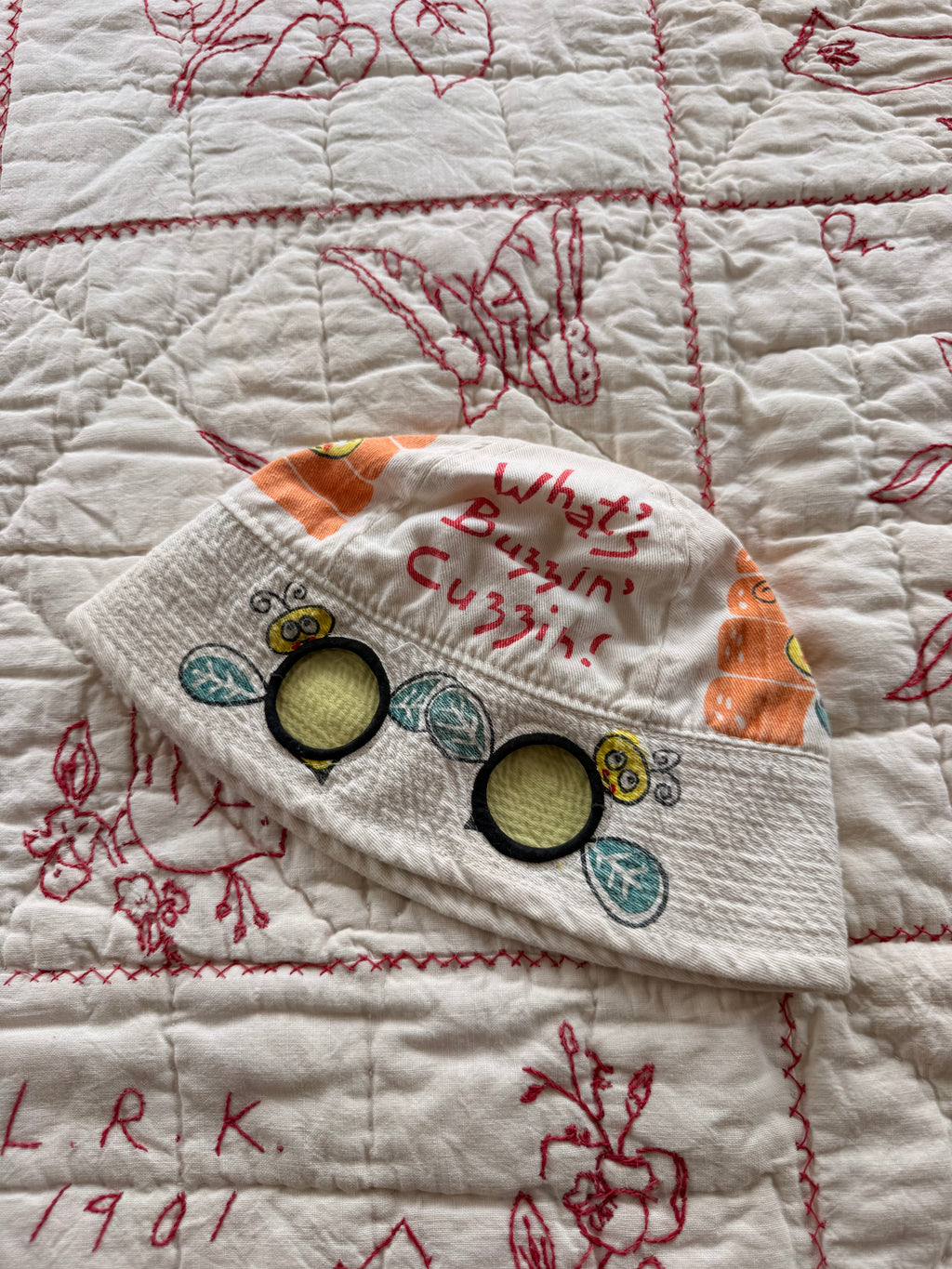 1960s bee goggles bucket hat