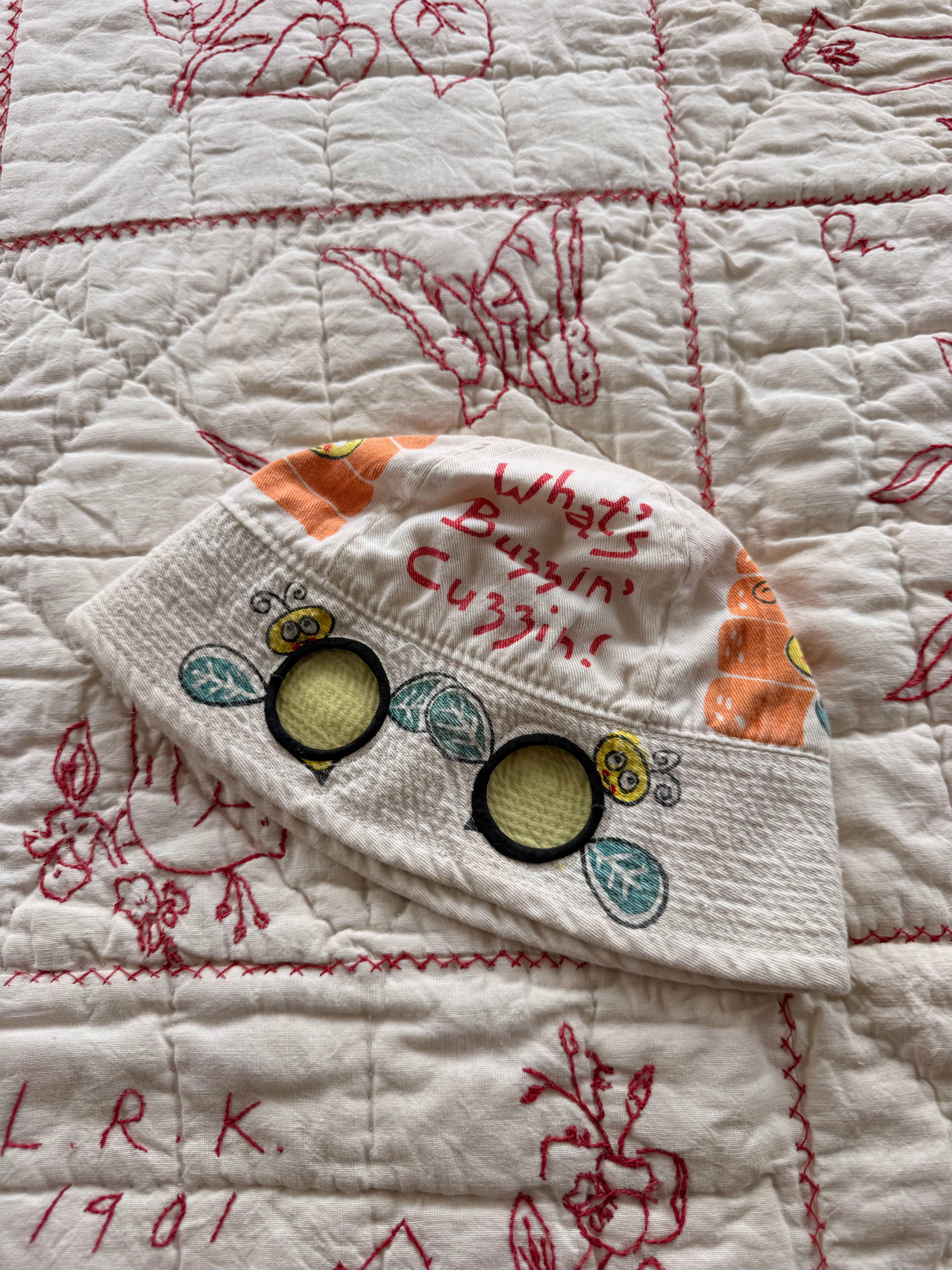 1960s bee goggles bucket hat