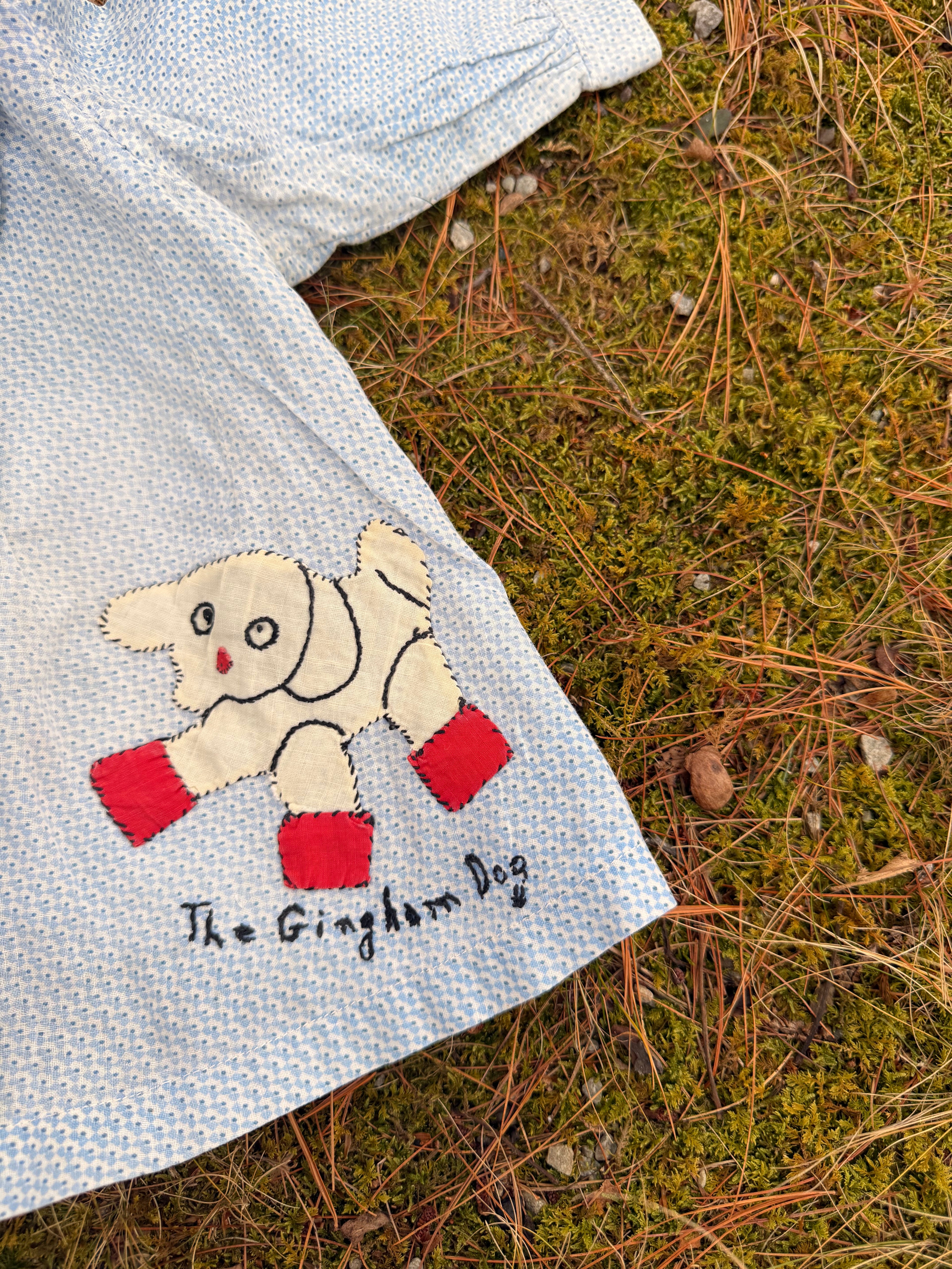 1930s folk art animal appliqué top