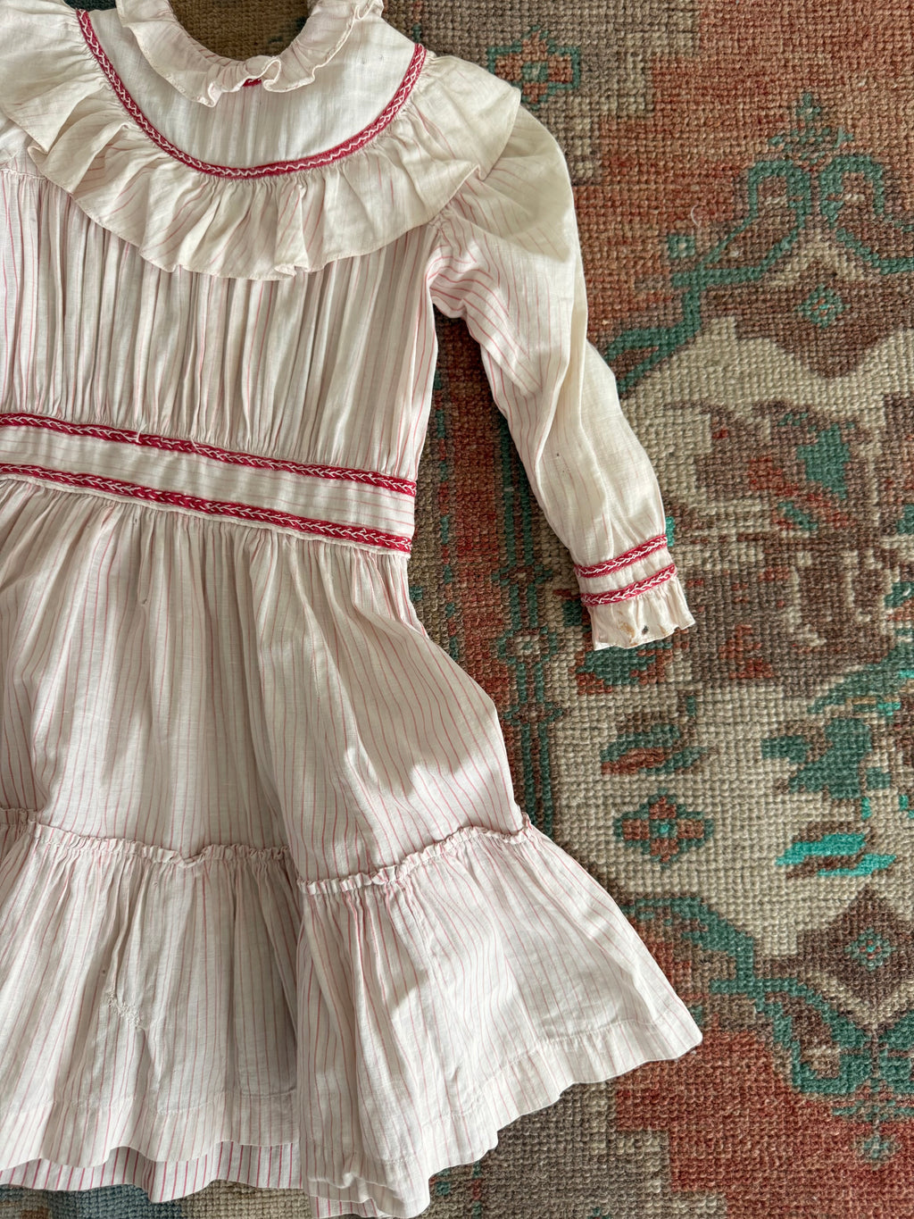 1910s candy striped dress