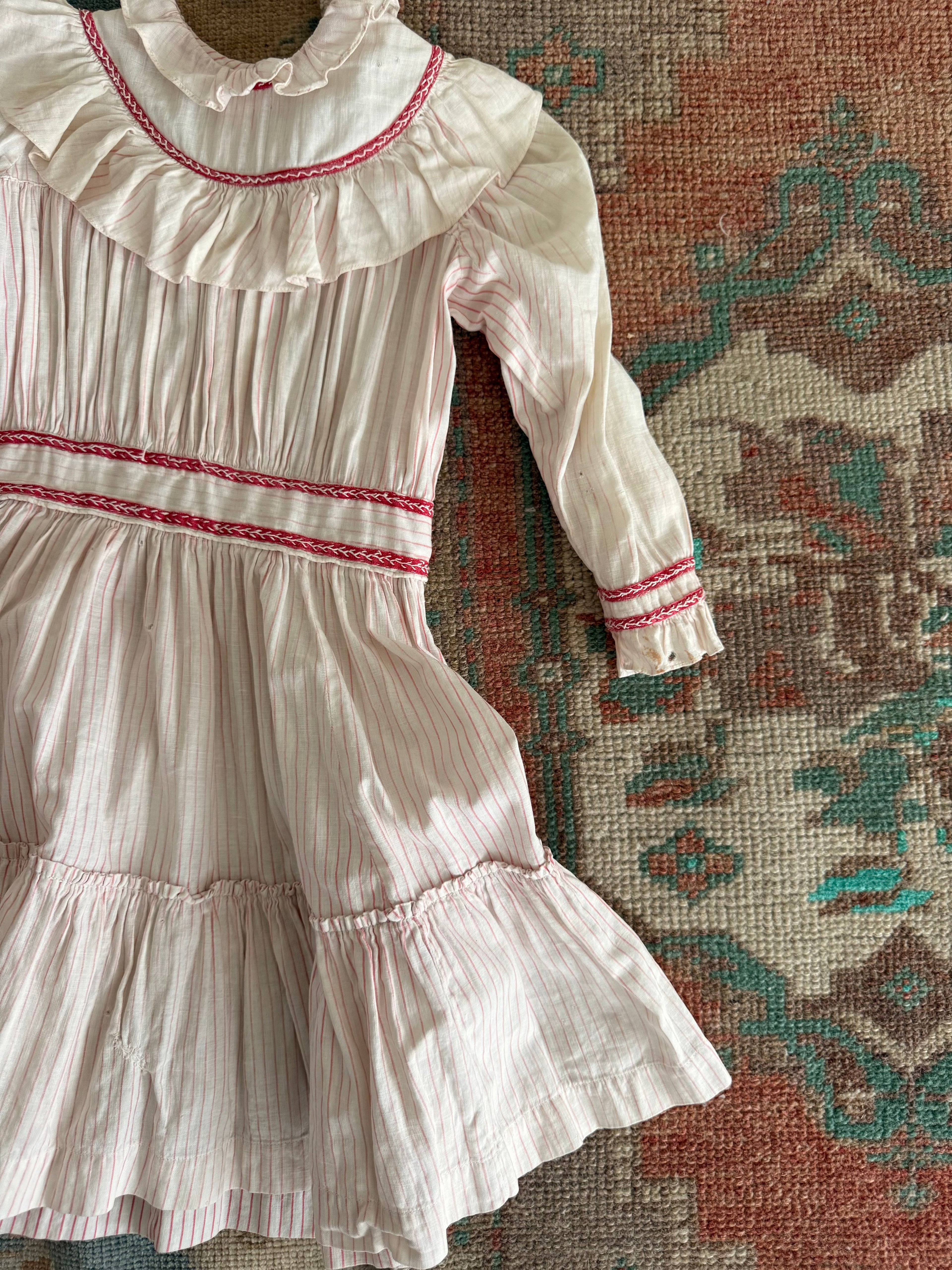 1910s candy striped dress