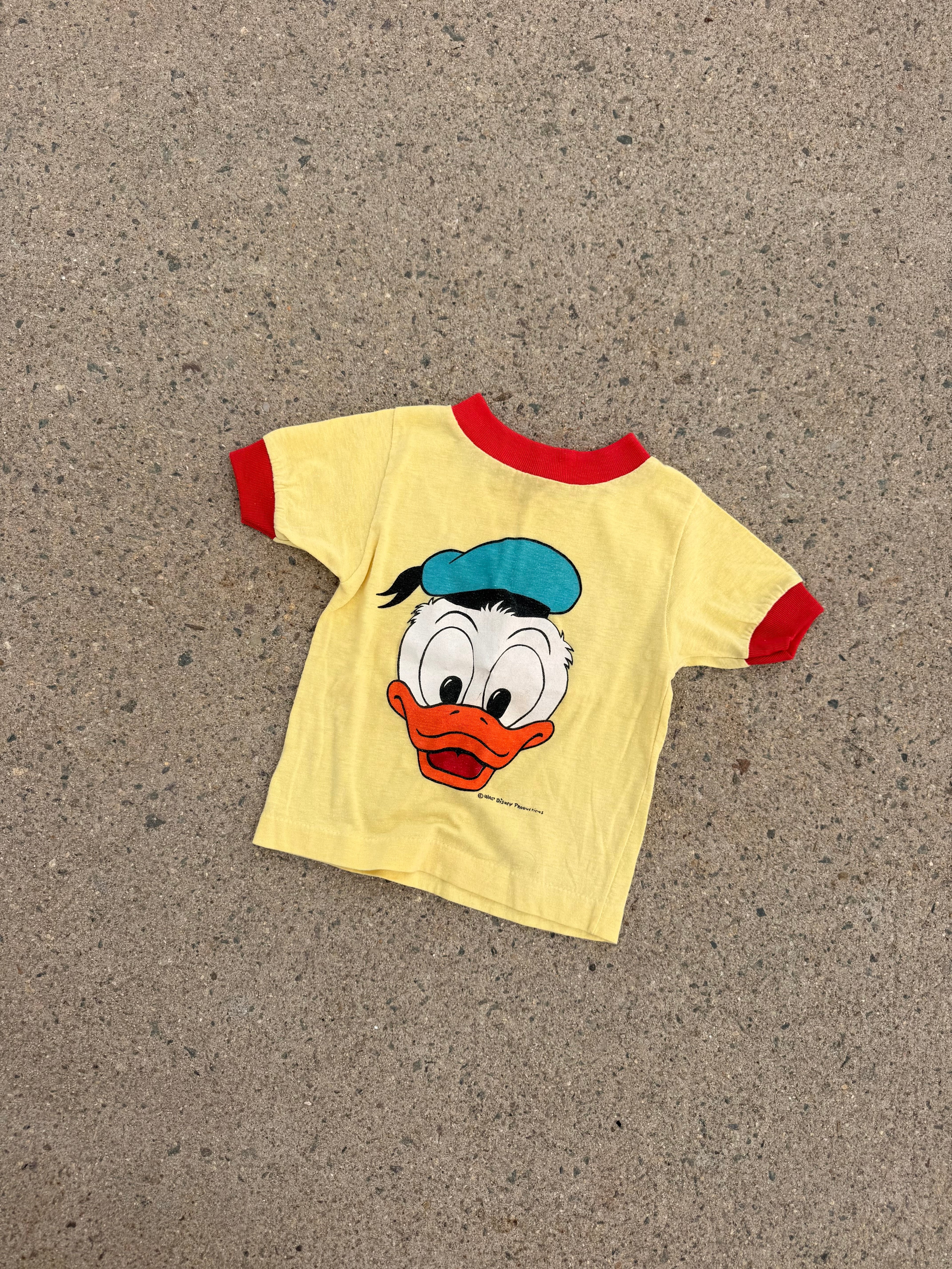 1970s donald duck ringer tee