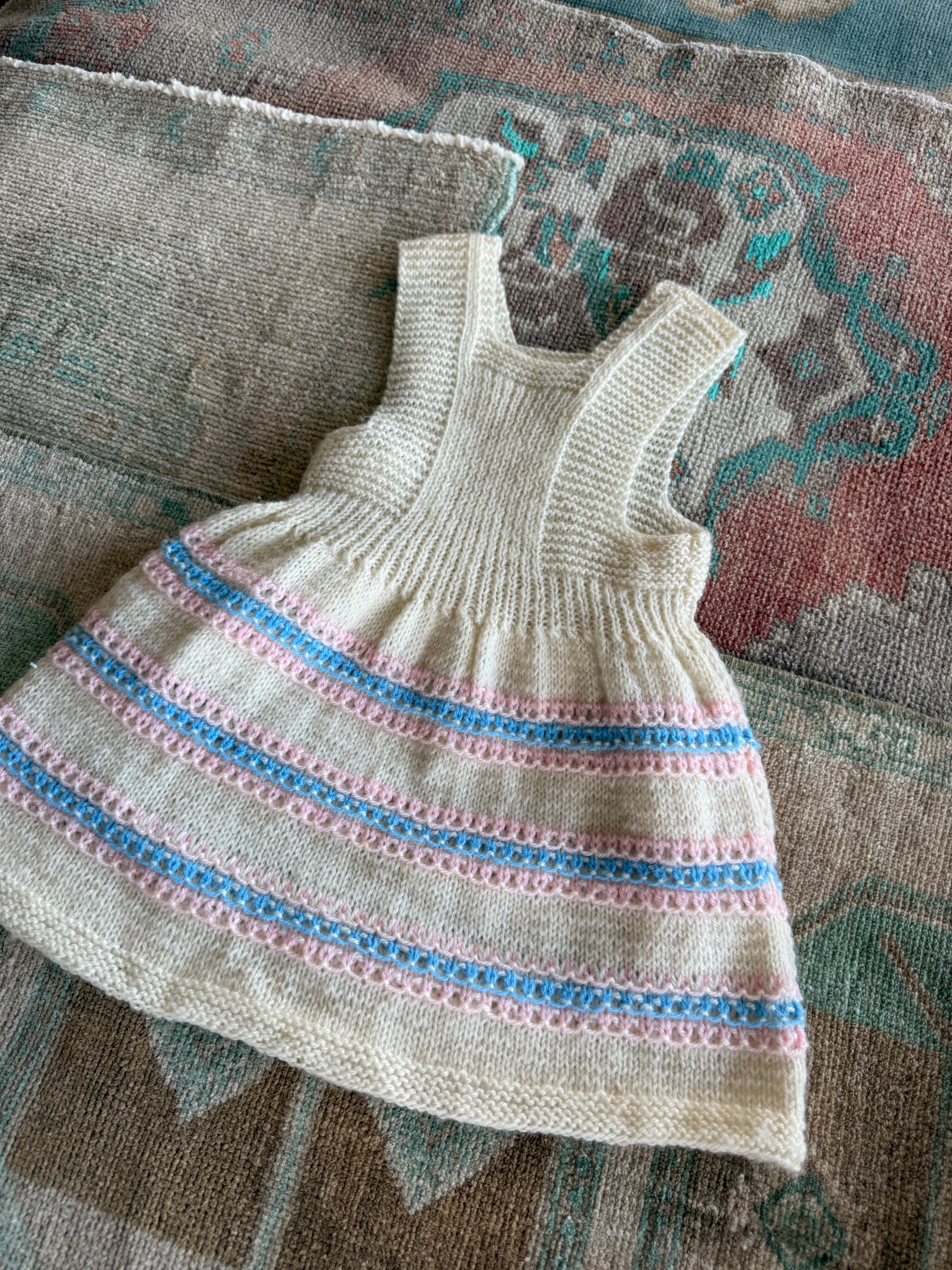 1970s stripped wool knit dress