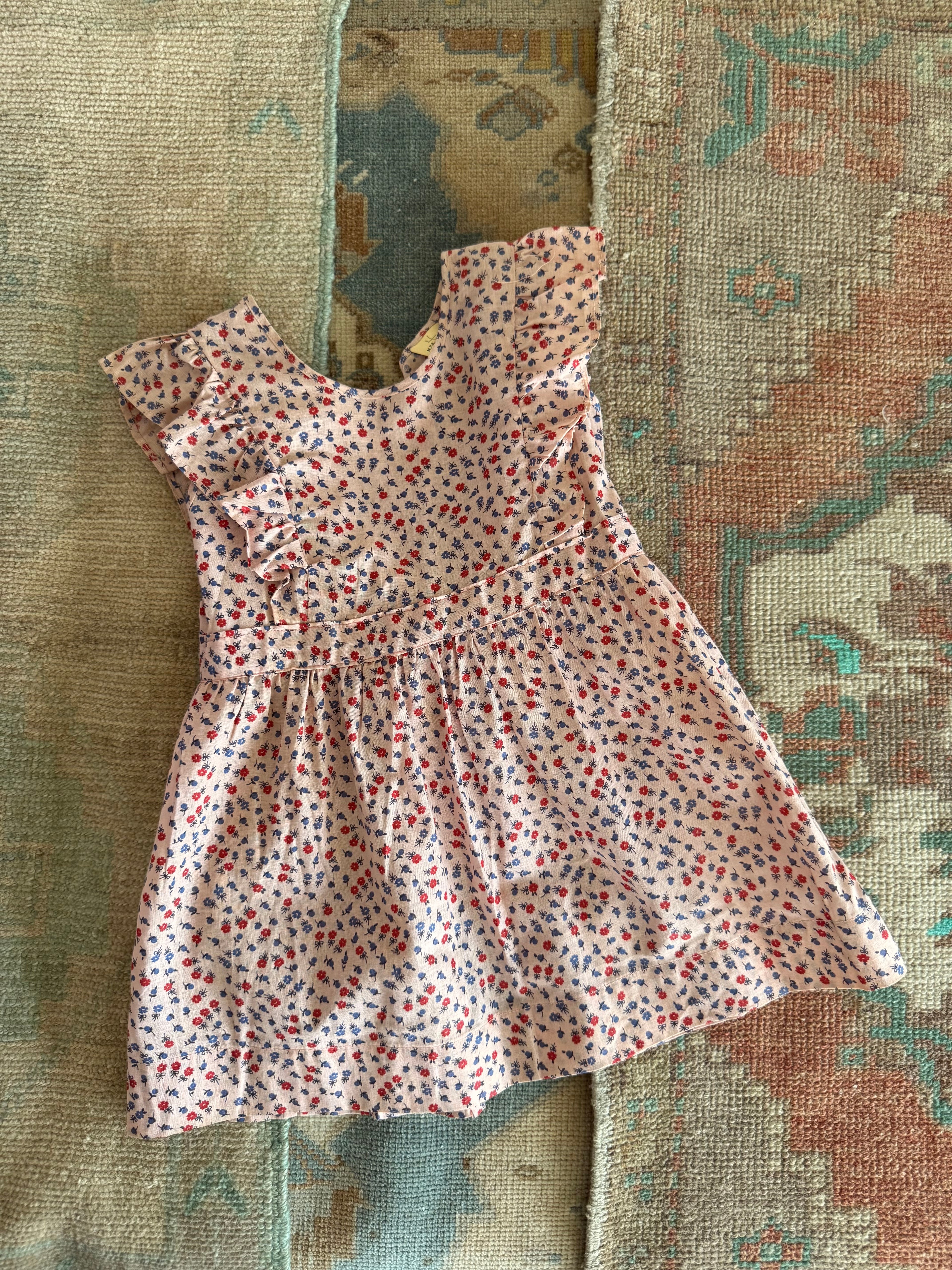 1940s floral apron dress